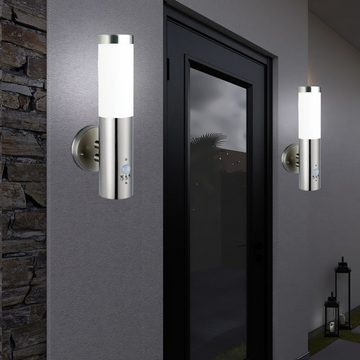 etc-shop Außen-Wandleuchte, Leuchtmittel inklusive, Warmweiß, LED 7 Watt Wand Leuchte Strahler Garage Bewegungsmelder Sensor Außen-