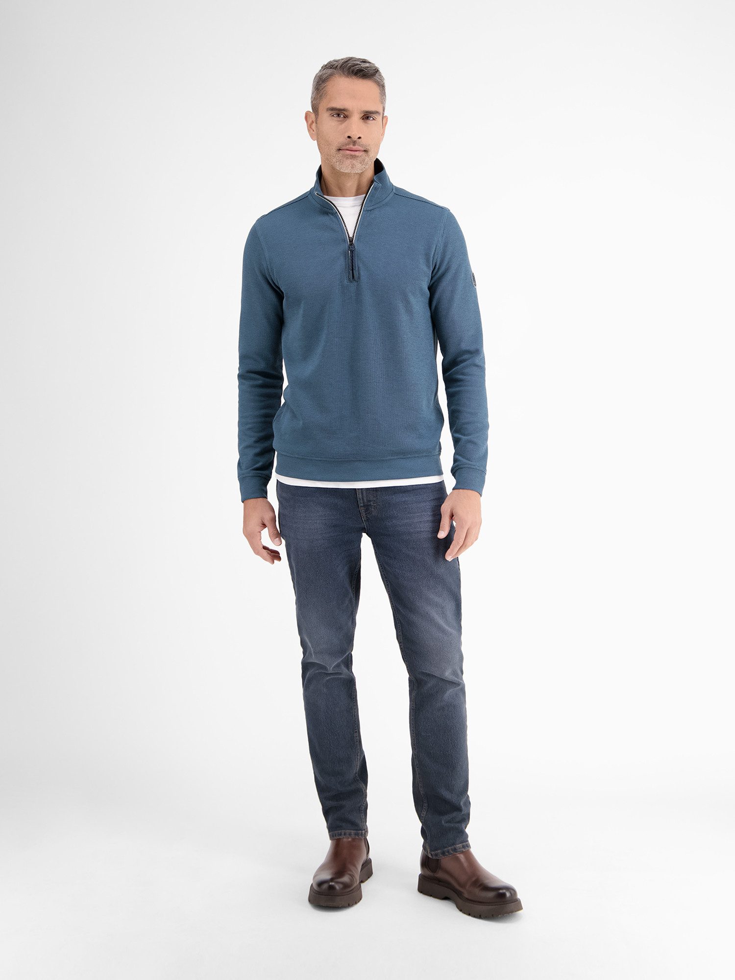 LERROS Sweatshirt Unifarbener Sweattroyer für Herren