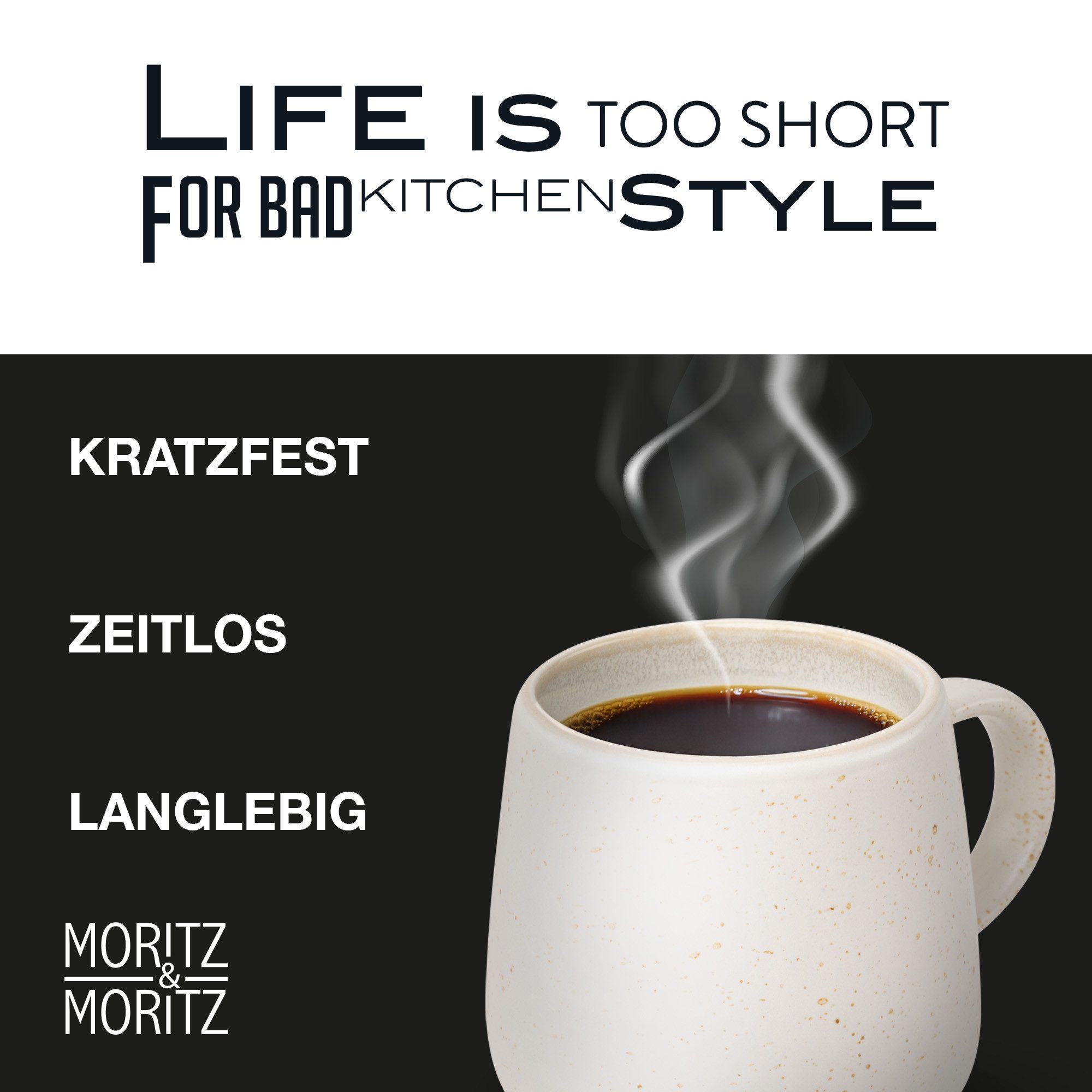 Moritz & Moritz Tasse SOLID UNI Tassen Creme, 6-tlg., Steinzeug, für 6 Personen - spülmaschinen- und mikrowellengeeignet