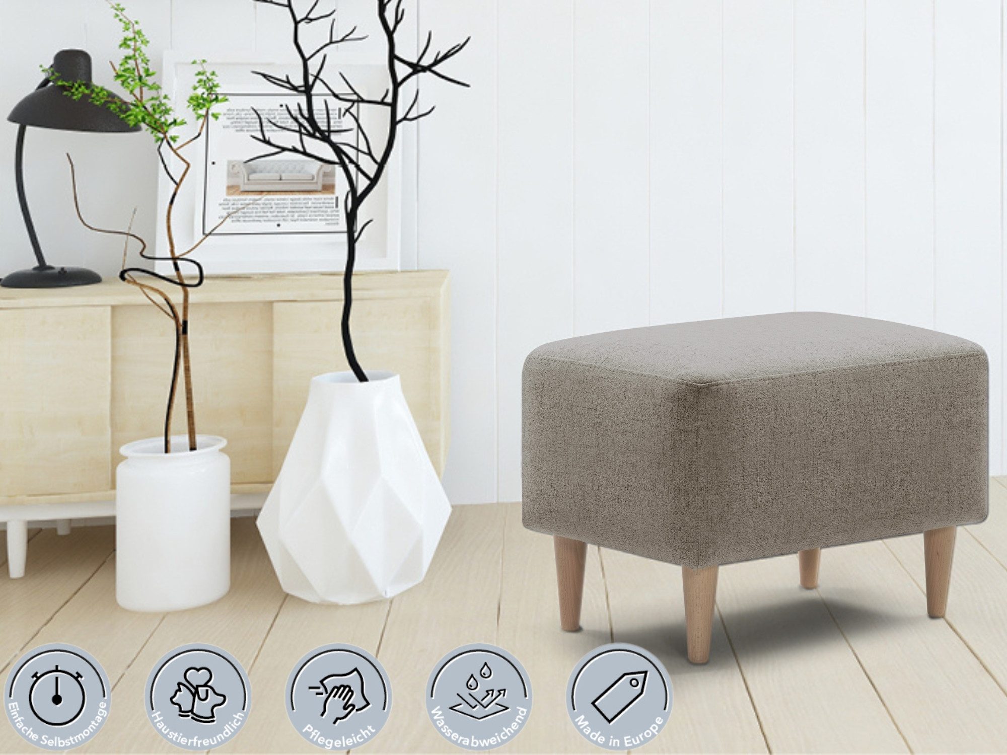 XDREAM Polsterhocker bequemer und moderner Fusshocker, günstig online kaufen