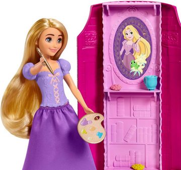Mattel® Spielwelt Disney Prinzessin, Rapunzels Turm Spielset, inklusive Puppe, Chamäleon & Accessoires