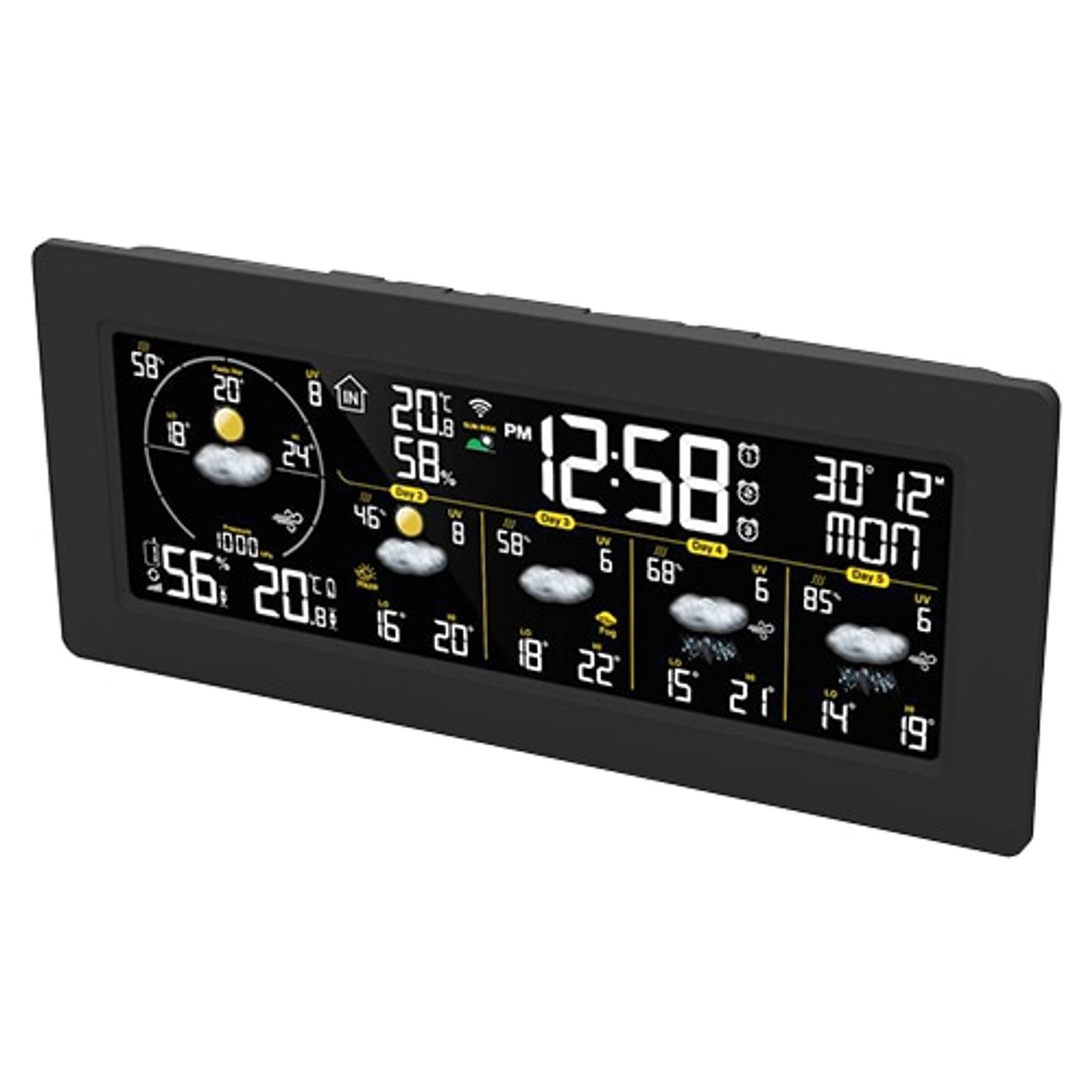 Wetterstation TECHNOLINE WLAN-Wetterstation WD3050, schwarz