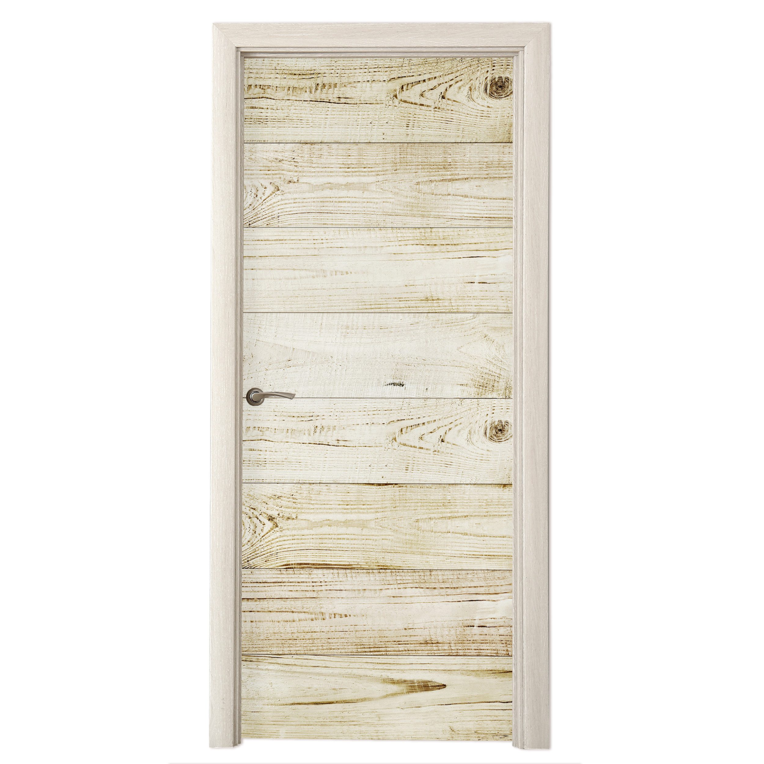 MuchoWow Türtapete Vintage - Holz - Regal - Boden, Matt, bedruckt, (1 St), Selbstklebende Tapete, Folie für Möbel, 70x215 cm