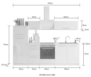 RESPEKTA Küche Amanda, Breite 270 cm, mit Soft-Close, exklusiver Konfiguration für OTTO