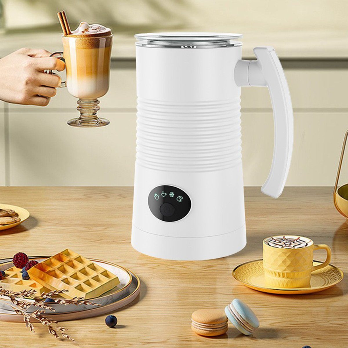 XDeer Milchaufschäumer MilchaufschäUmer 4 in 1 Elektrisch MilchschäUmer