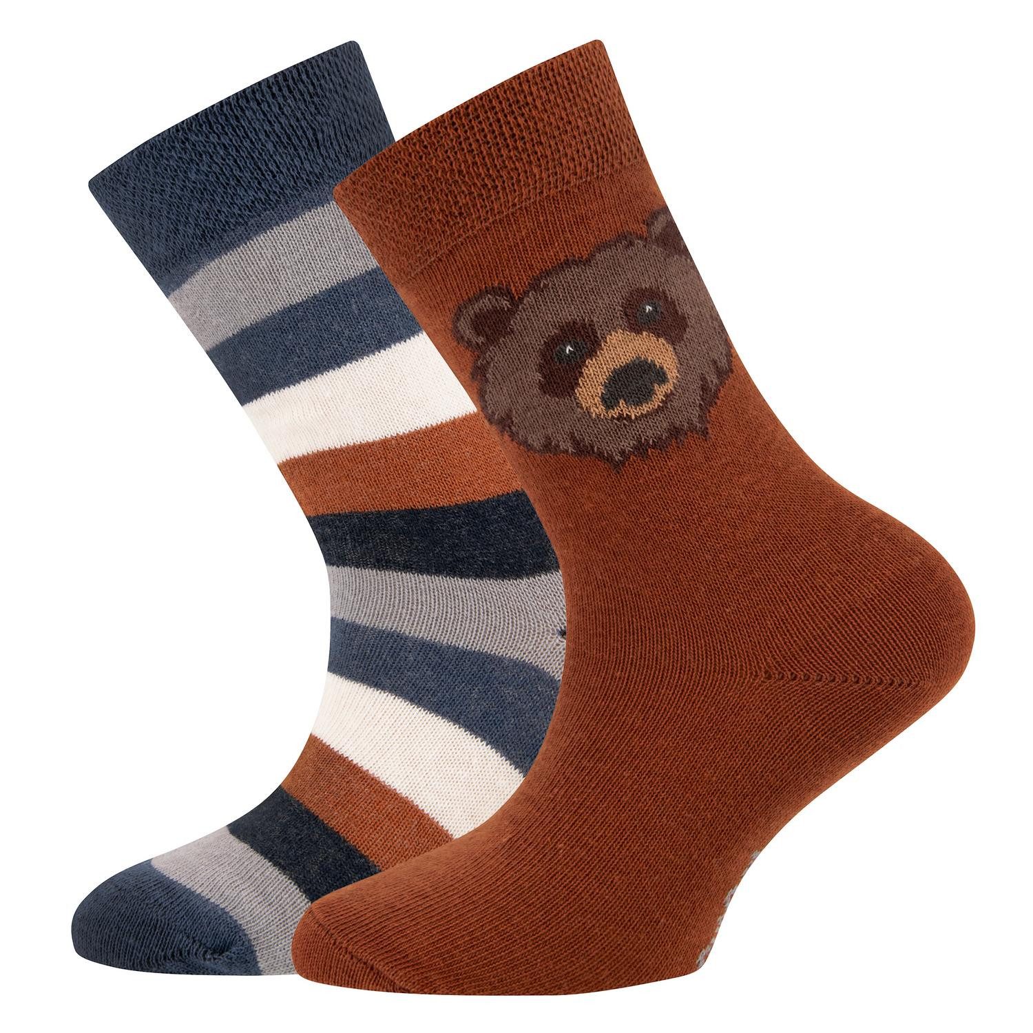 Socken Socken 2er Pack GOTS Ringel/Bär
