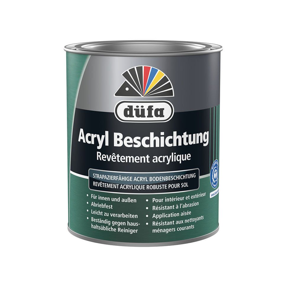 düfa Bodenversiegelung Acryl-Beschichtung 750 ml wetterbeständige Bodenbeschichtung grau, Leicht zu verarbeiten