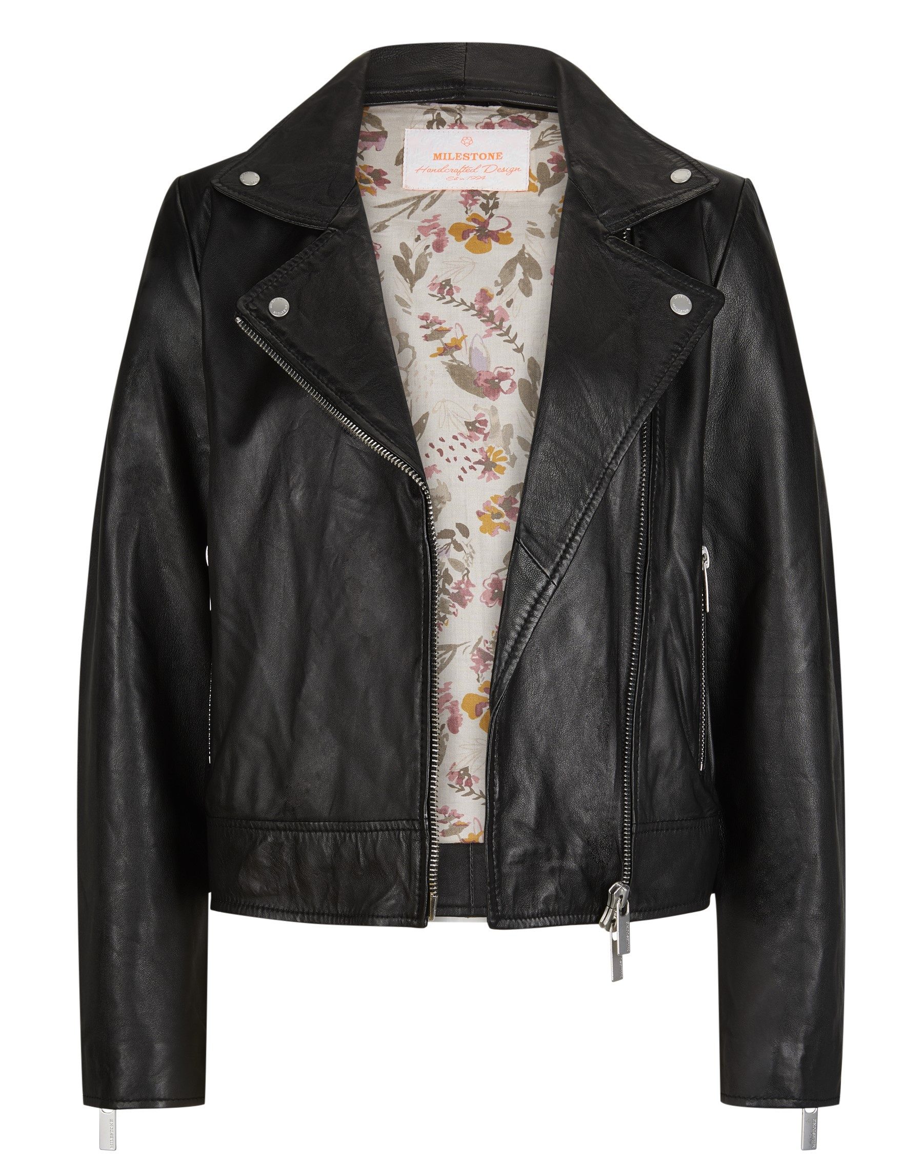 Milestone Lederjacke MSDanja elegante Bikerjacke aus Lammleder