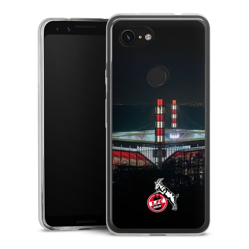DeinDesign Handyhülle 1. FC Köln Stadion Offizielles Lizenzprodukt Köln Stadion Nacht, Google Pixel 3a Slim Case Silikon Hülle Ultra Dünn Schutzhülle