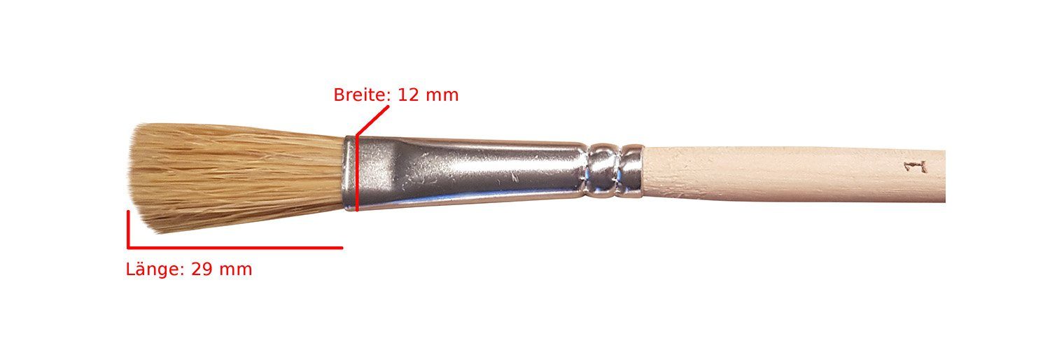 varivendo Lasurpinsel 24 Pinsel Emaillelackpinsel 12/1, (Set, 24 St., Emaillelackpinsel), Laminier Lackierpinsel Chinaborste Chinapinsel Flachpinsel Eckenpinsel