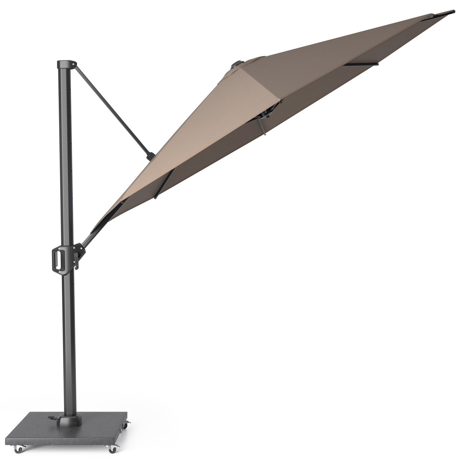 Platinum Sonnenschirm rund 350 cm Challenger T¹ Premium 360° kippbar, LxB: 350x350 cm