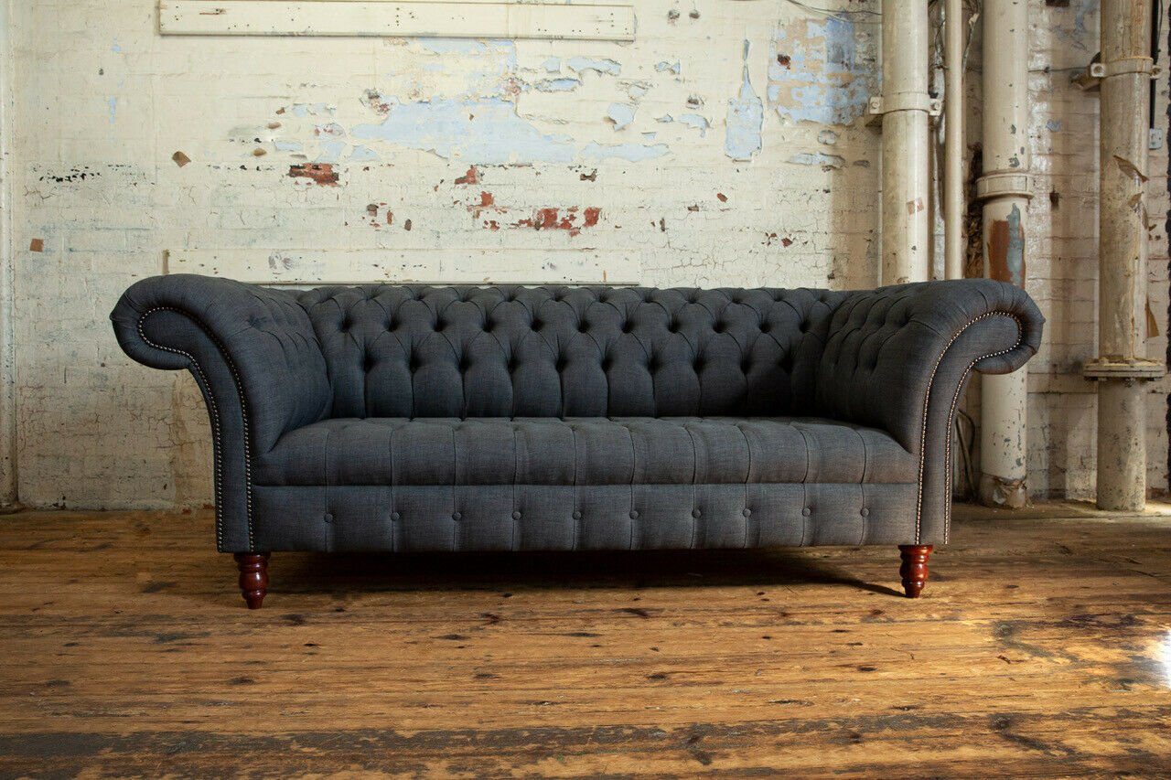 Sofa Rückenlehne Couch Sitz Chesterfield-Sofa 3 Die Chesterfield Sitzer Polster Neu, JVmoebel Knöpfen. Couchen mit Sofas
