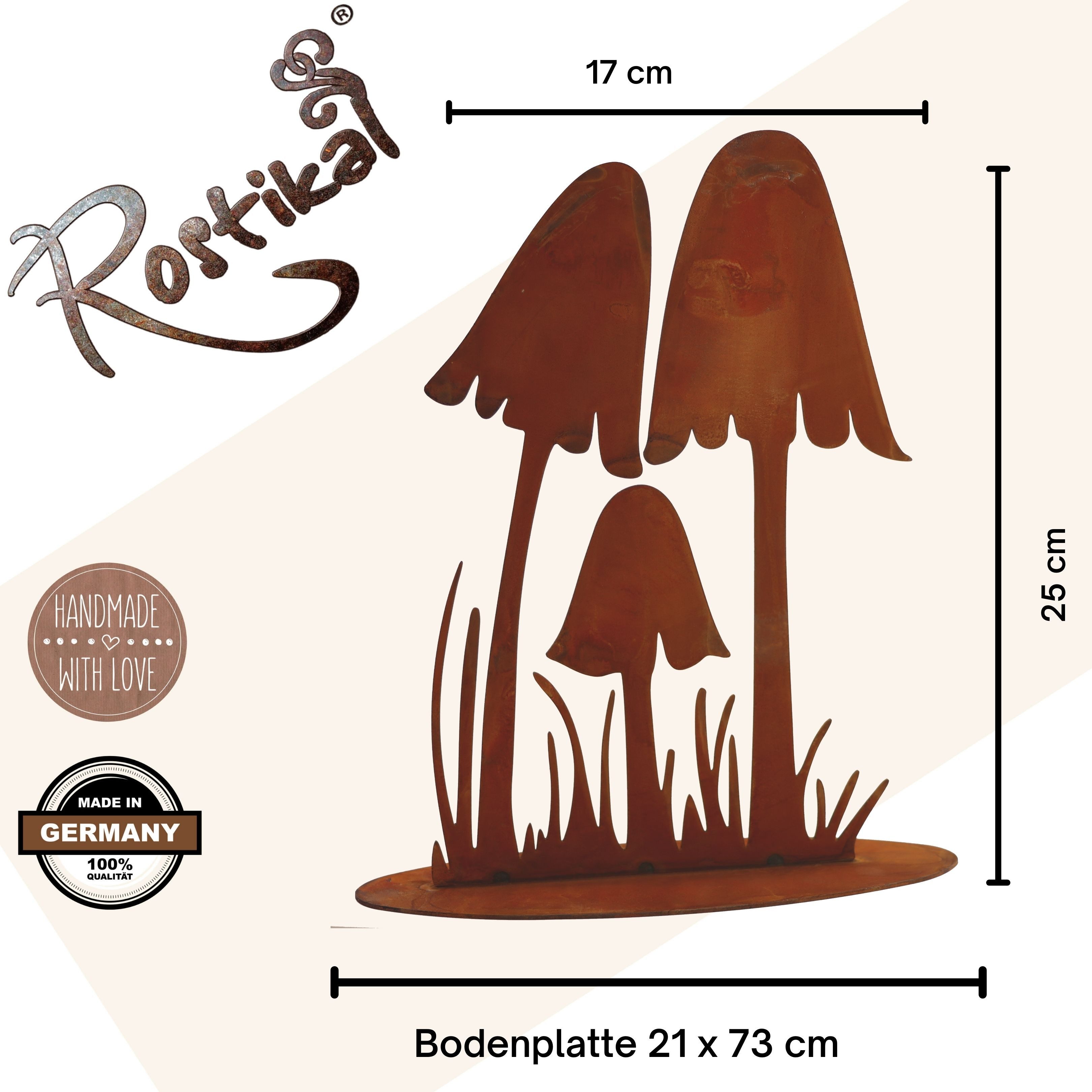 Rostikal Gartenfigur Edelrost Pilzfigur – wetterfeste günstig online kaufen