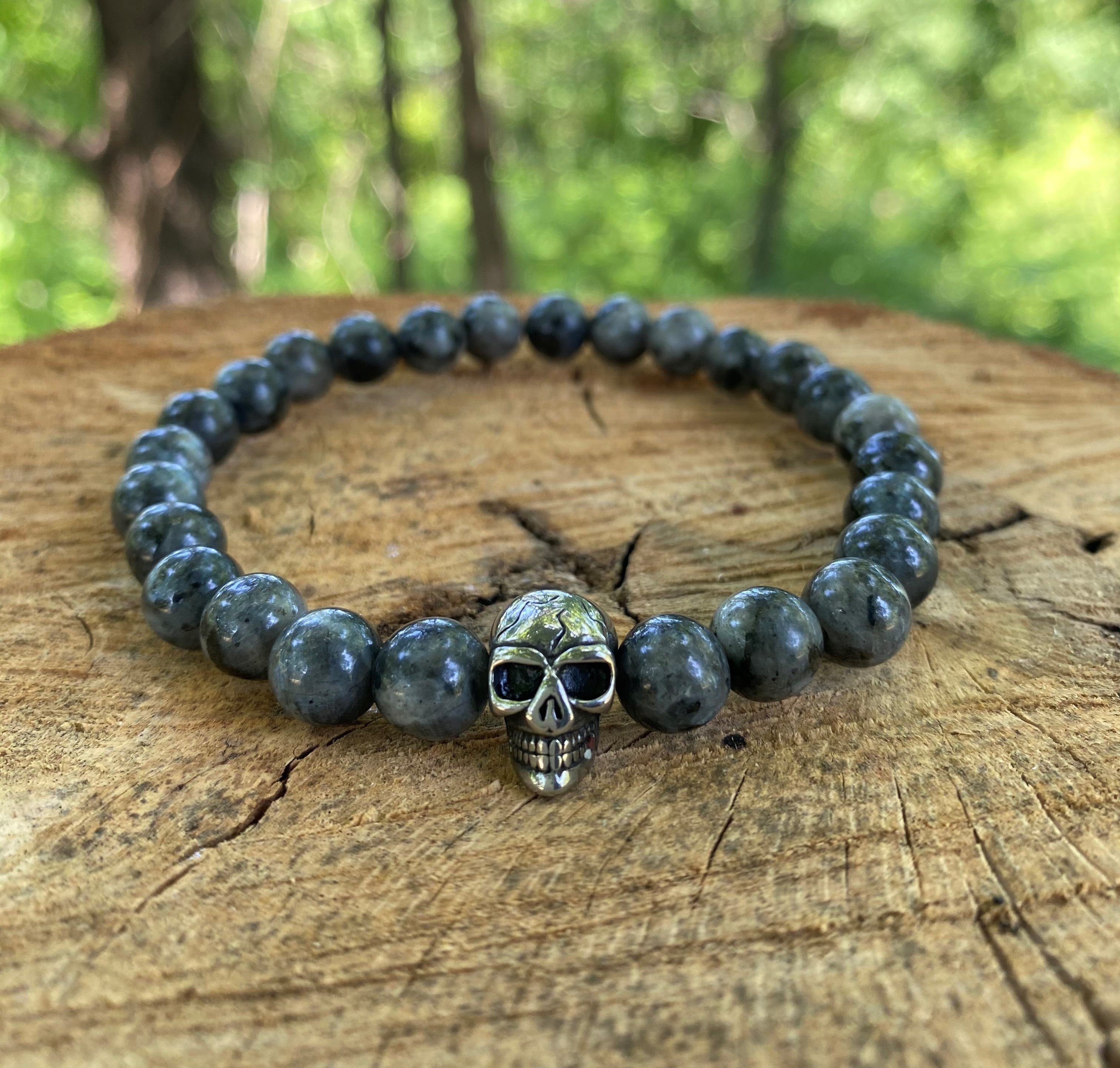 Perlenarmband Perlenarmband Totenkopf Larvikit Armband