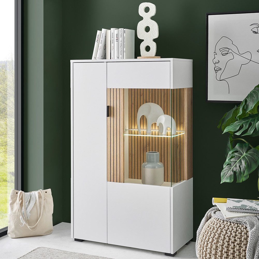 Lomadox Highboard HUNTER-61, Vitrinenschrank Vitrine Wohnzimmerschrank günstig online kaufen