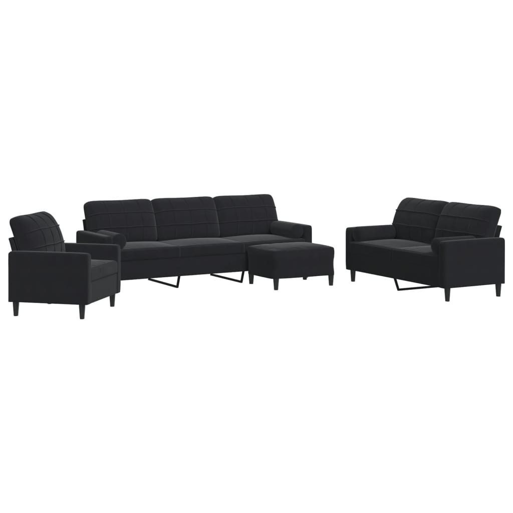 vidaXL Sofa 4-tlg. Sofagarnitur mit Kissen günstig online kaufen