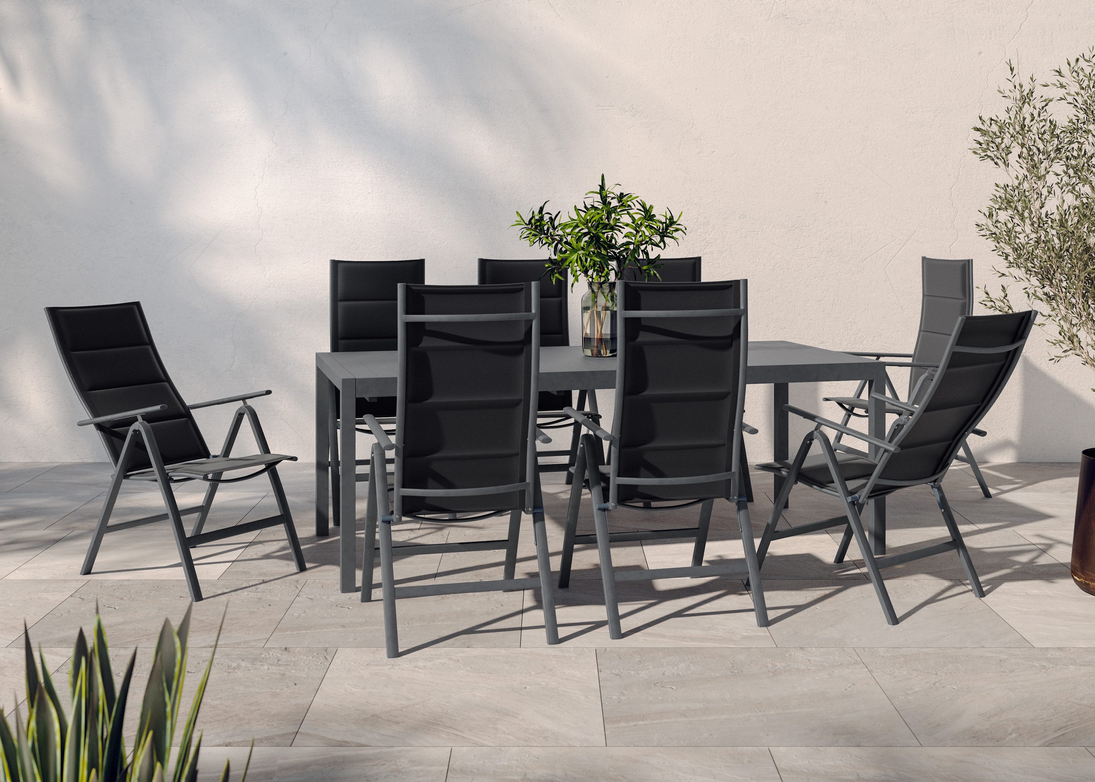 KONIFERA Garten-Essgruppe »Carini«, (Set, 9-tlg., 8x günstig online kaufen