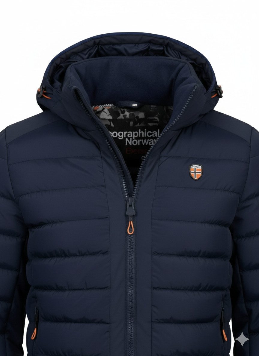 Geographical Norway Winterjacke Steppjacke Kapuze Parka Outdoor Kapuzenjacke (Warm Jacket Steppjacke, 1-St., Winter jacket Parka) Steppjacke