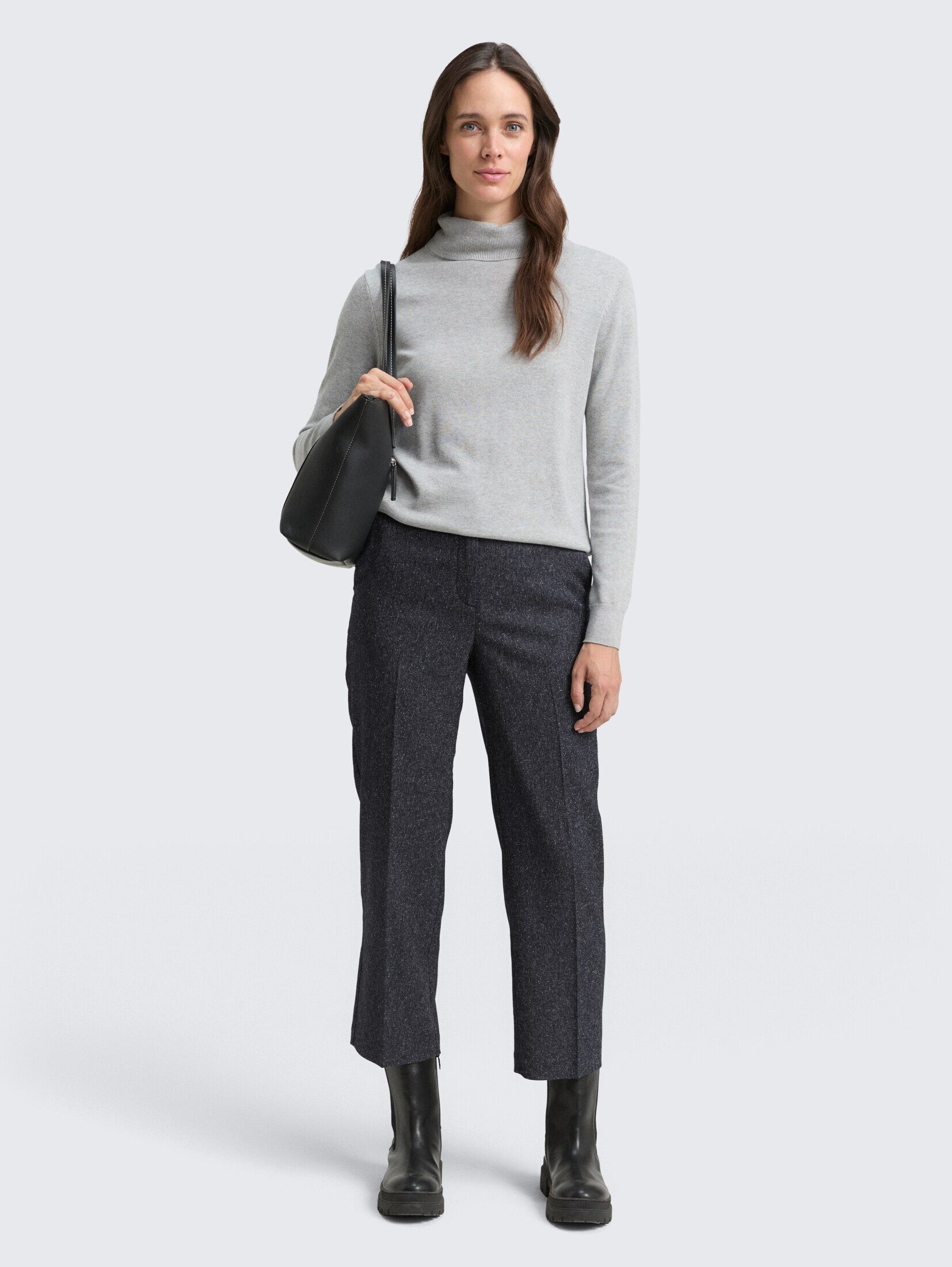 TOM TAILOR 7/8-Hose Hosen & Chino TTMIA STRAIGHT Hose in Melange-Optik günstig online kaufen