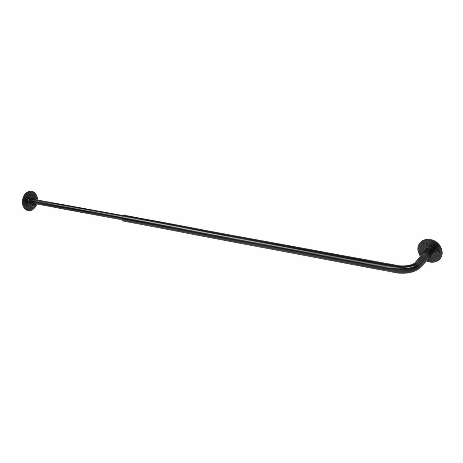 Mirabeau Gardinenstange Eck-Gardinenstange mit Halter Belarune schwarz, Ø 0 mm, Eisen