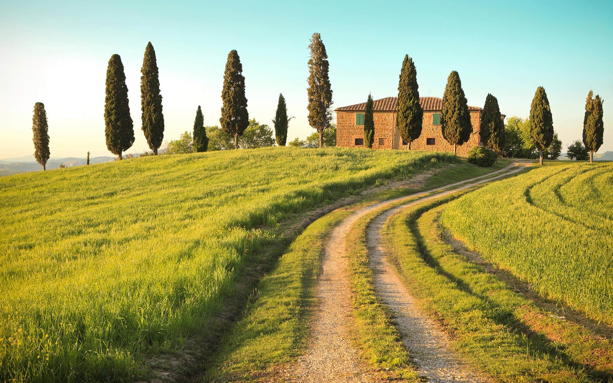 KUNSTLOFT Vliestapete Toscana Summer 4x2.67 m, leicht glänzend, lichtbeständige Design Tapete