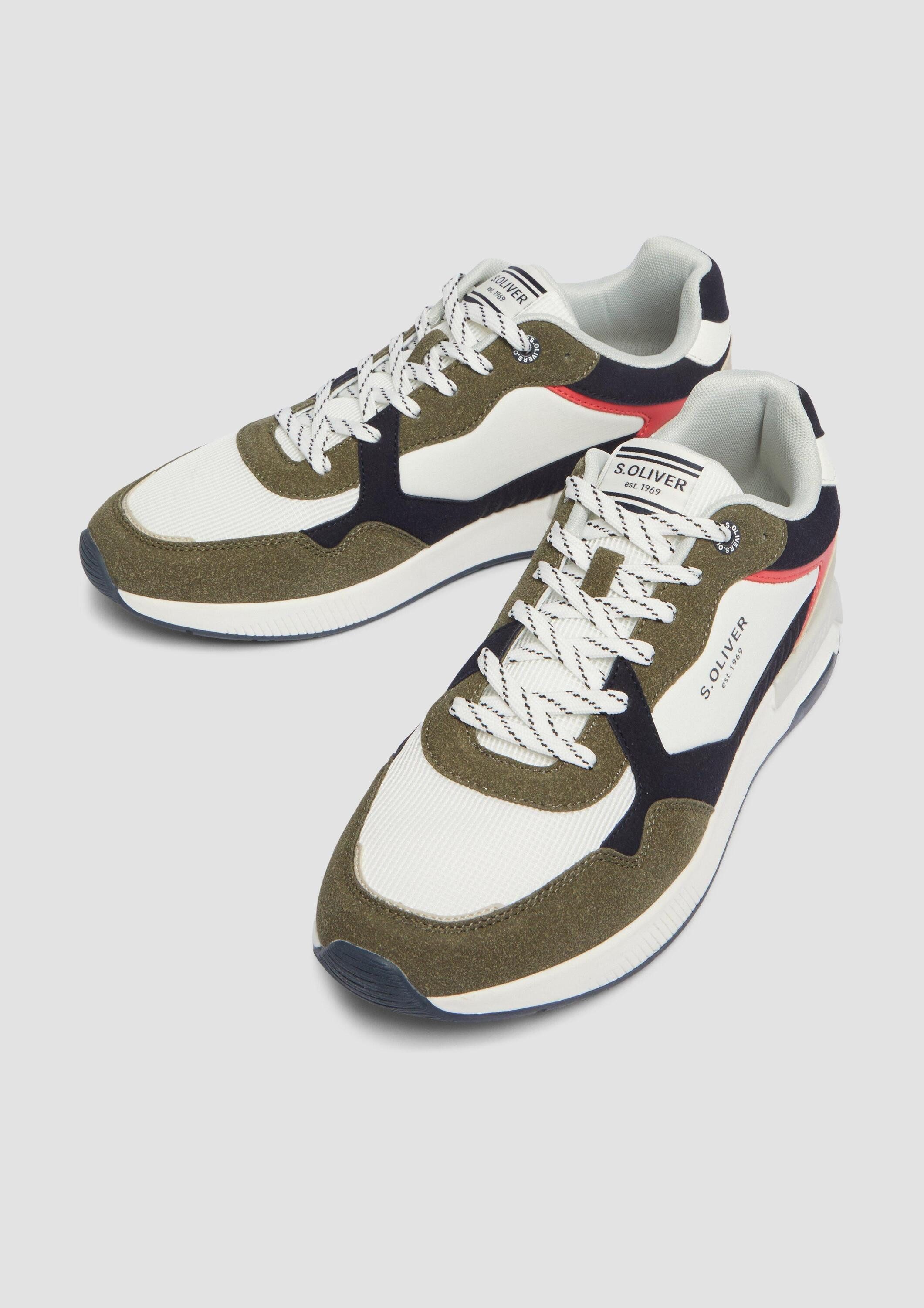 s.Oliver Sneakers Sneaker Multicolor-Sneaker in Leder-Optik