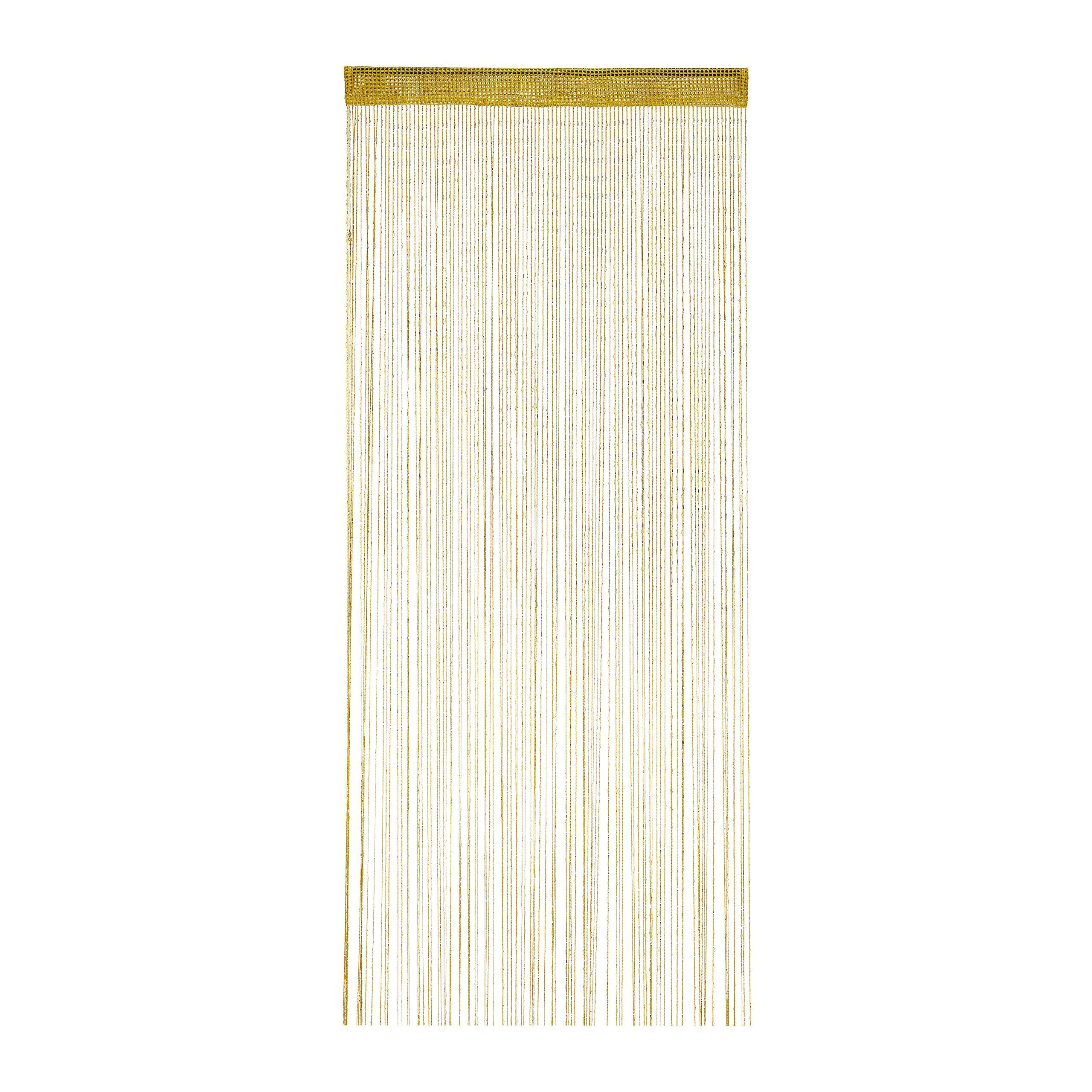 Fadenvorhang Fadenvorhang Glitzer gold, 90x245cm relaxdays