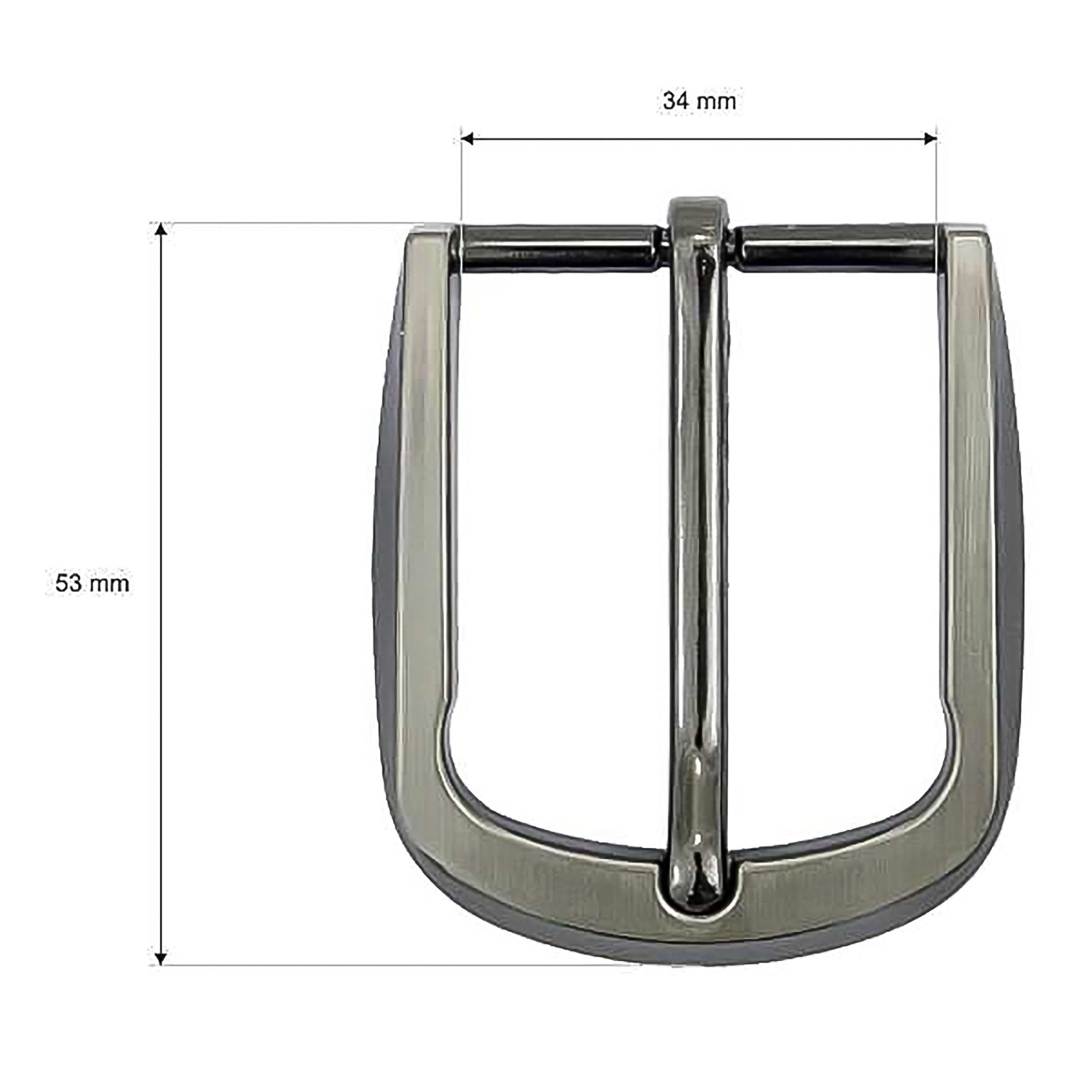 maDDma Gürtelschnalle aus Metall 35mm in silber Gürtelschließe Gurtstecker (Einzeln, 1-tlg)