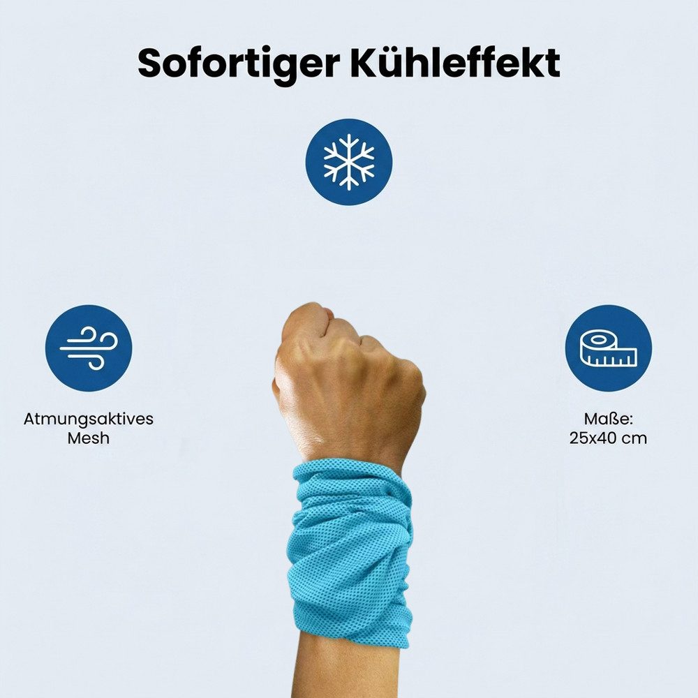 Diwzbyn Sporthandtuch 2PC Kühlendes Armband,Handgelenkschutz Aus Eisseide, Handgelenk, (2-St), geeignet für Sport, Fitness, Reise, Yoga