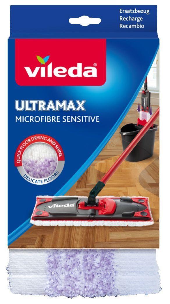 Vileda Vileda Wischbezug Ultramax Sensitive 35,5 cm Wischbezug (100% Polyester)