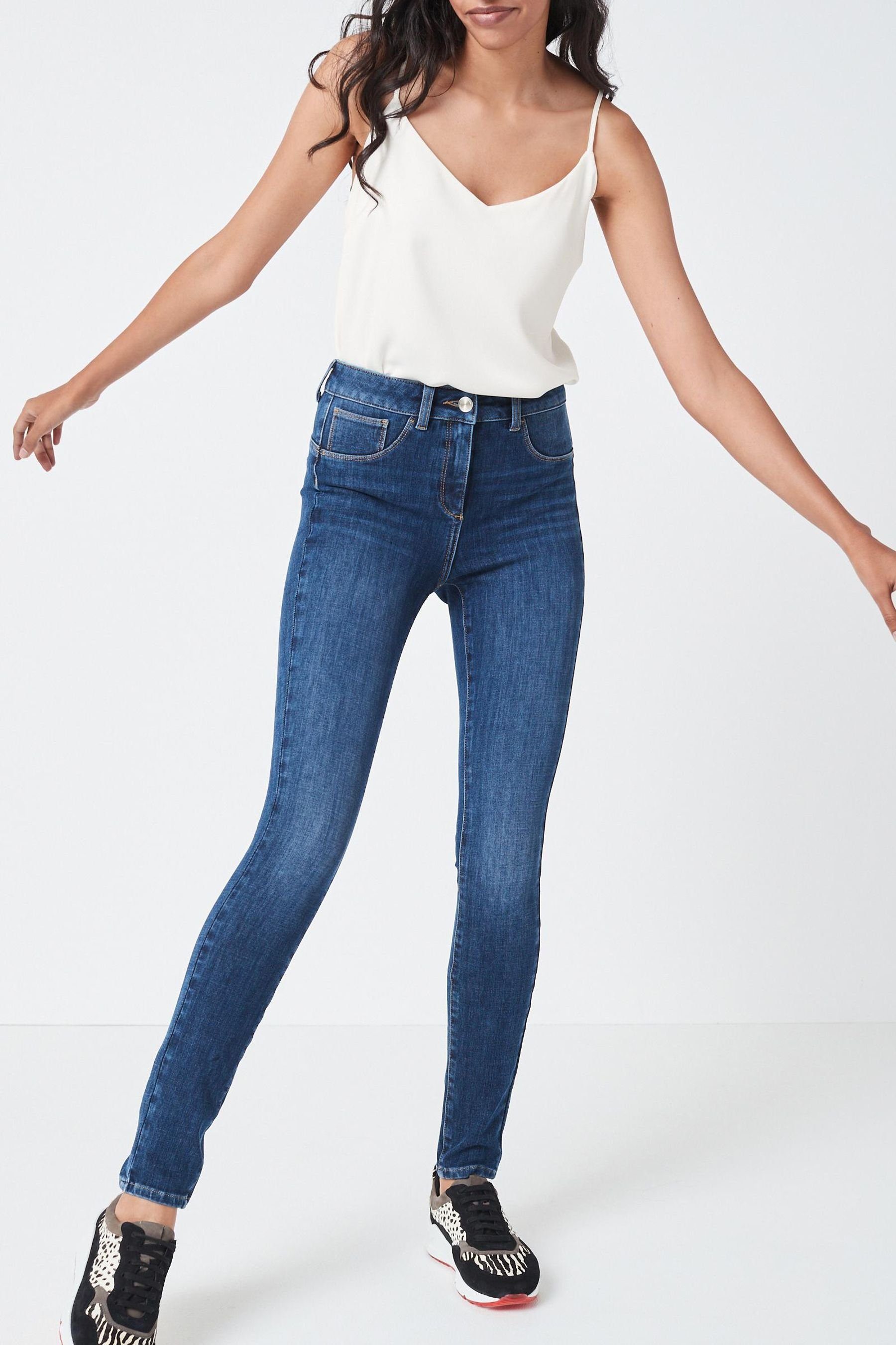 Next Skinny-fit-Jeans Skinny Fit 360 (1-tlg) Dark Blue Stretch-Jeans