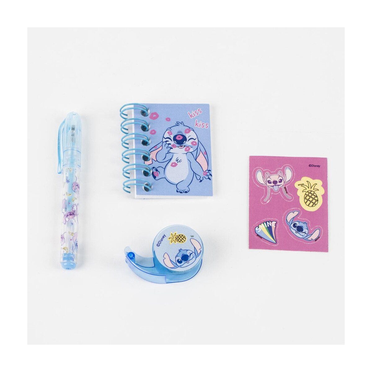 Disney Kulturbeutel Lilo & Stitch Mini-Tasche & Anhänger Ananas Design Set