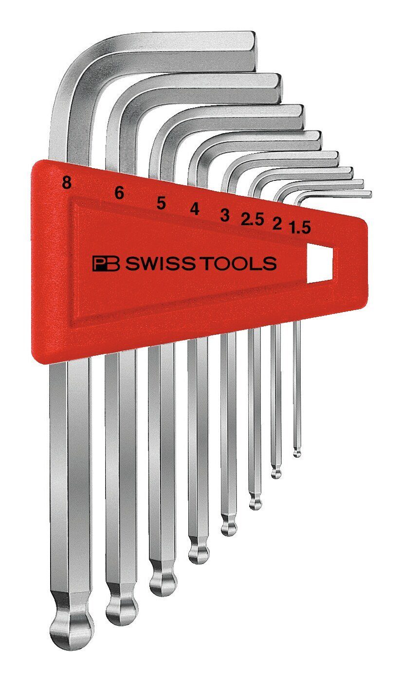 PB Swisstools Schraubendreher, (8 St), Winkelschraubendreher-Satz im 8-teilig 1,5-8 Kunststoffhalter mm