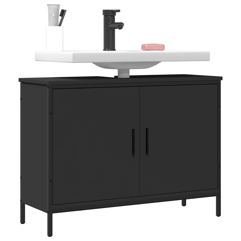 furnicato Waschbeckenschrank Waschbeckenunterschrank 80x30x60 cm Schwarz au günstig online kaufen