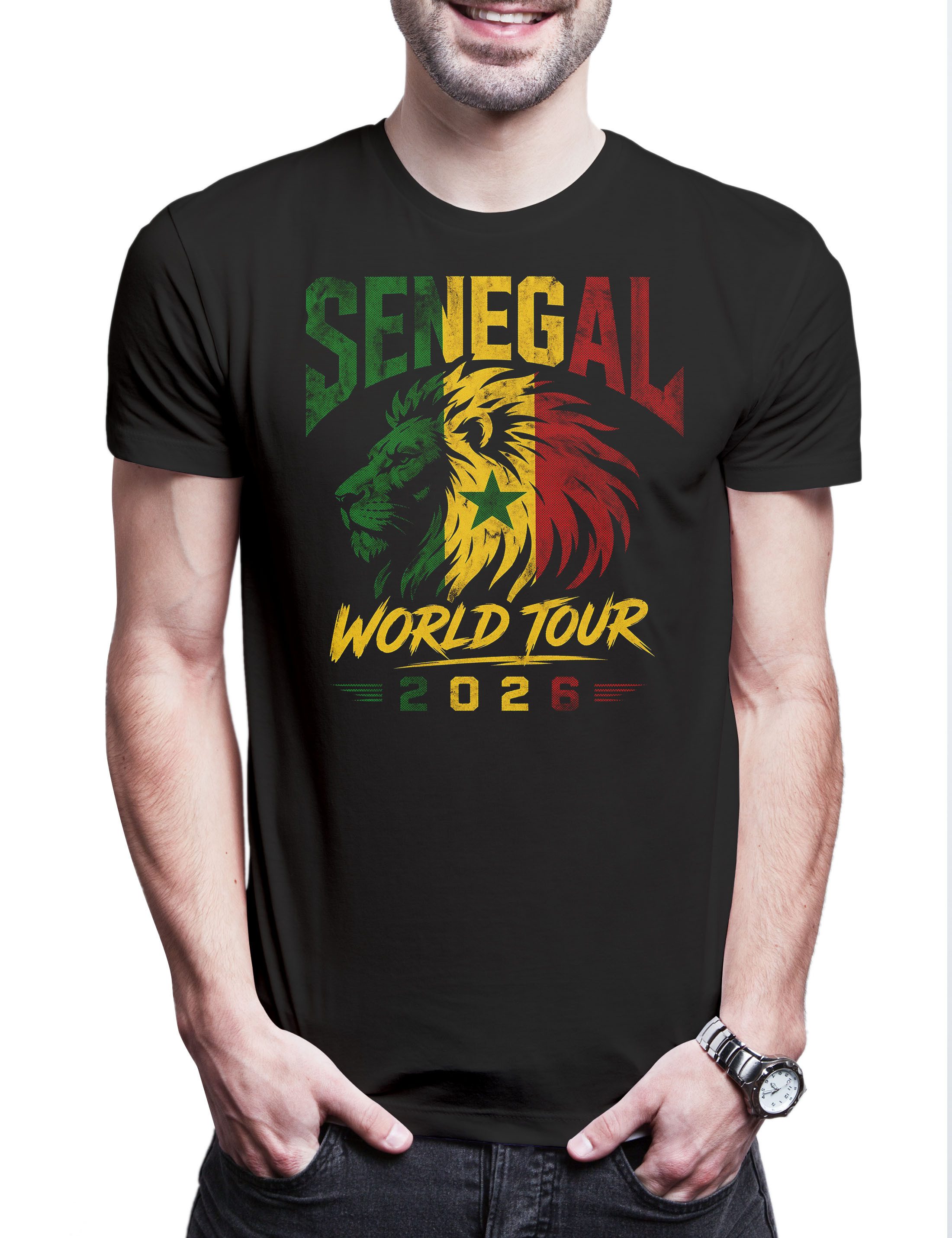 Urban Backwoods Print-Shirt Team Senegal 3 Herren T-Shirt Dakar Teranga Baobab Sabar Fußball WM (1-tlg) Soccer Football Turnier 2026
