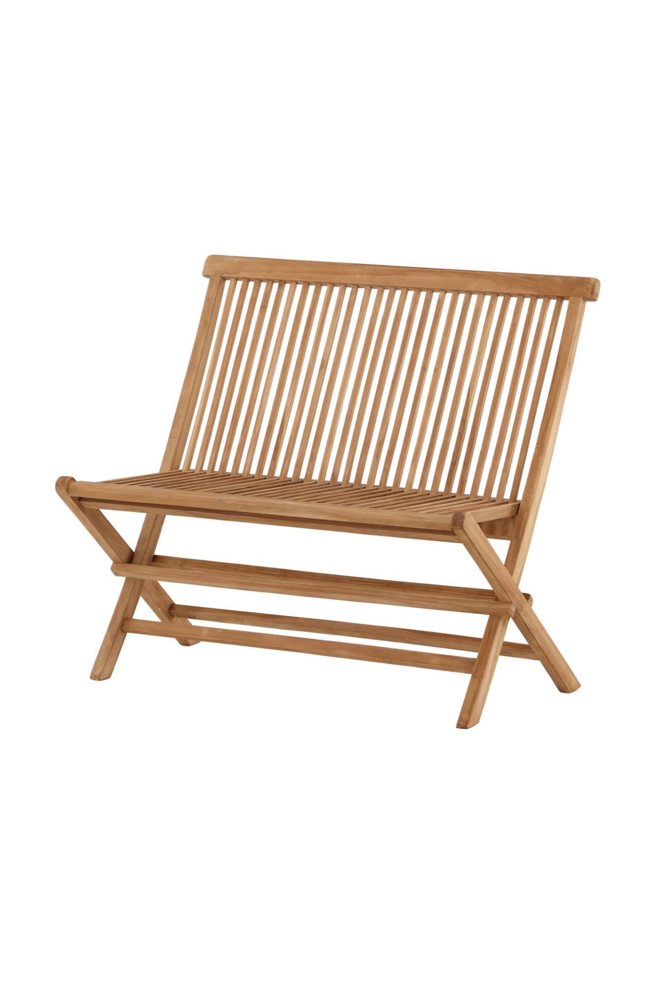 Venture Home Gartenlounge-Bank Ghana, robuste Holzbank für hohen Sitzkomfort, Sitzbank minimalistisch, Teakoptik, komfortabel