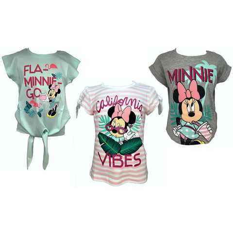 Disney Minnie Mouse T-Shirt Minnie Mouse 3 Stück Mädchen T-Shirts Gr.98 104 110 116 128