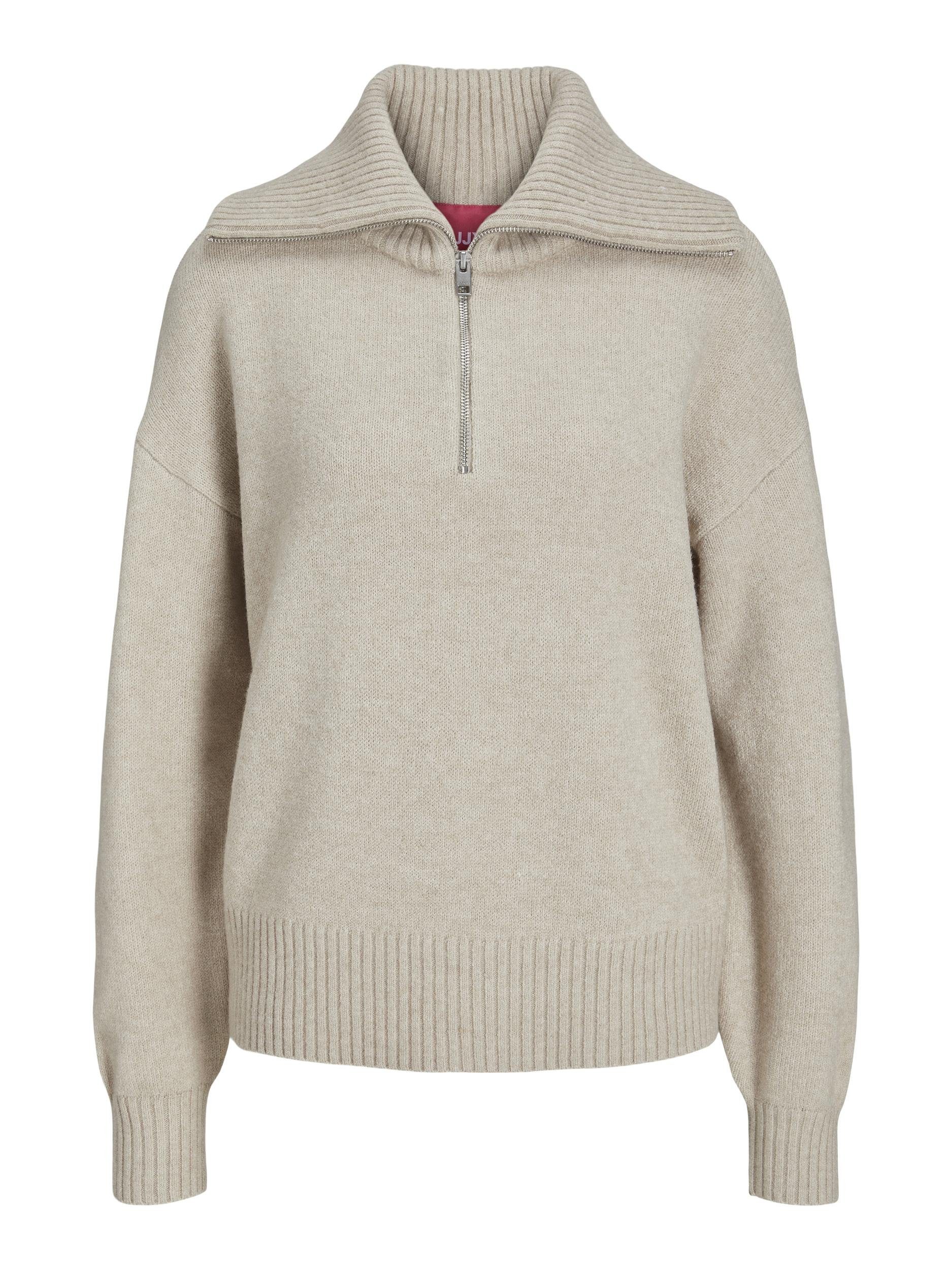 Jack & Jones Strickpullover Damen - Leichter Rundhals-Pulli, Lange Ärmel, Lässiger Alltagsstyle