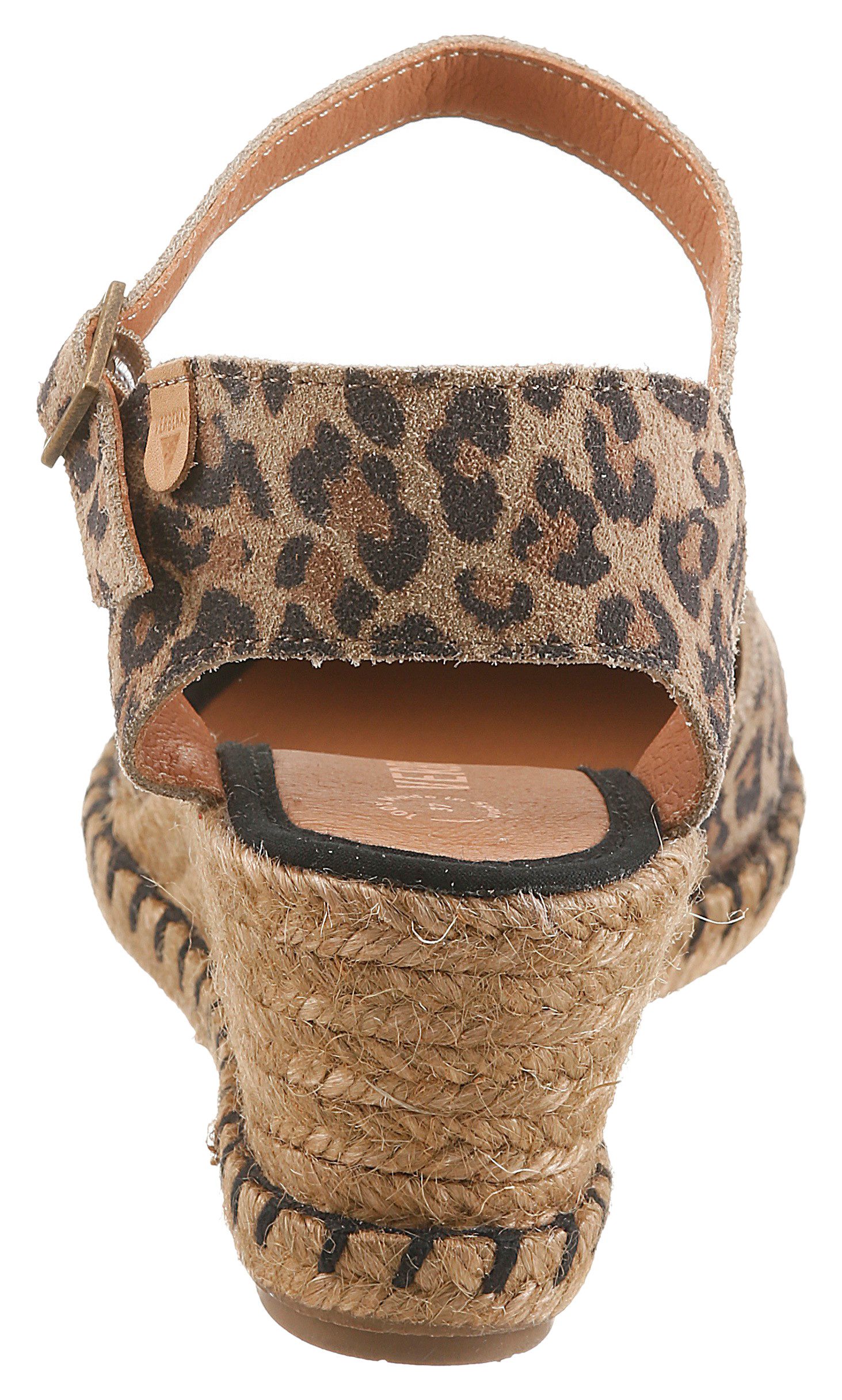 VERBENAS MALENA LEO Slingpumps Keilsandalette, Sommerschuh, Urlaubsschuh im Leo-Look