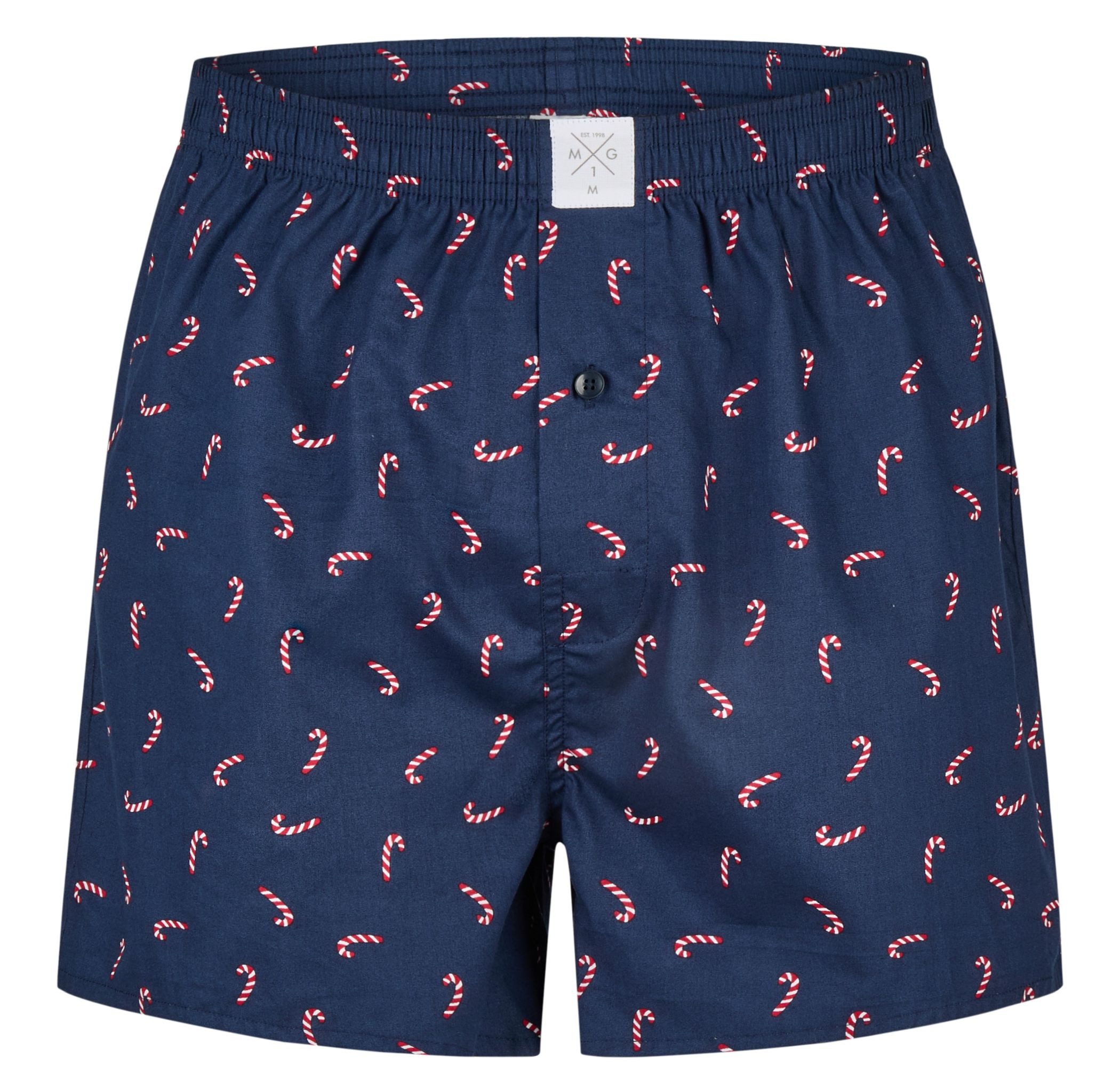 MG-1 Boxershorts MG-1 Herren Boxershorts aus 100% Baumwolle Weihnachten Zuckerstange (1-St)