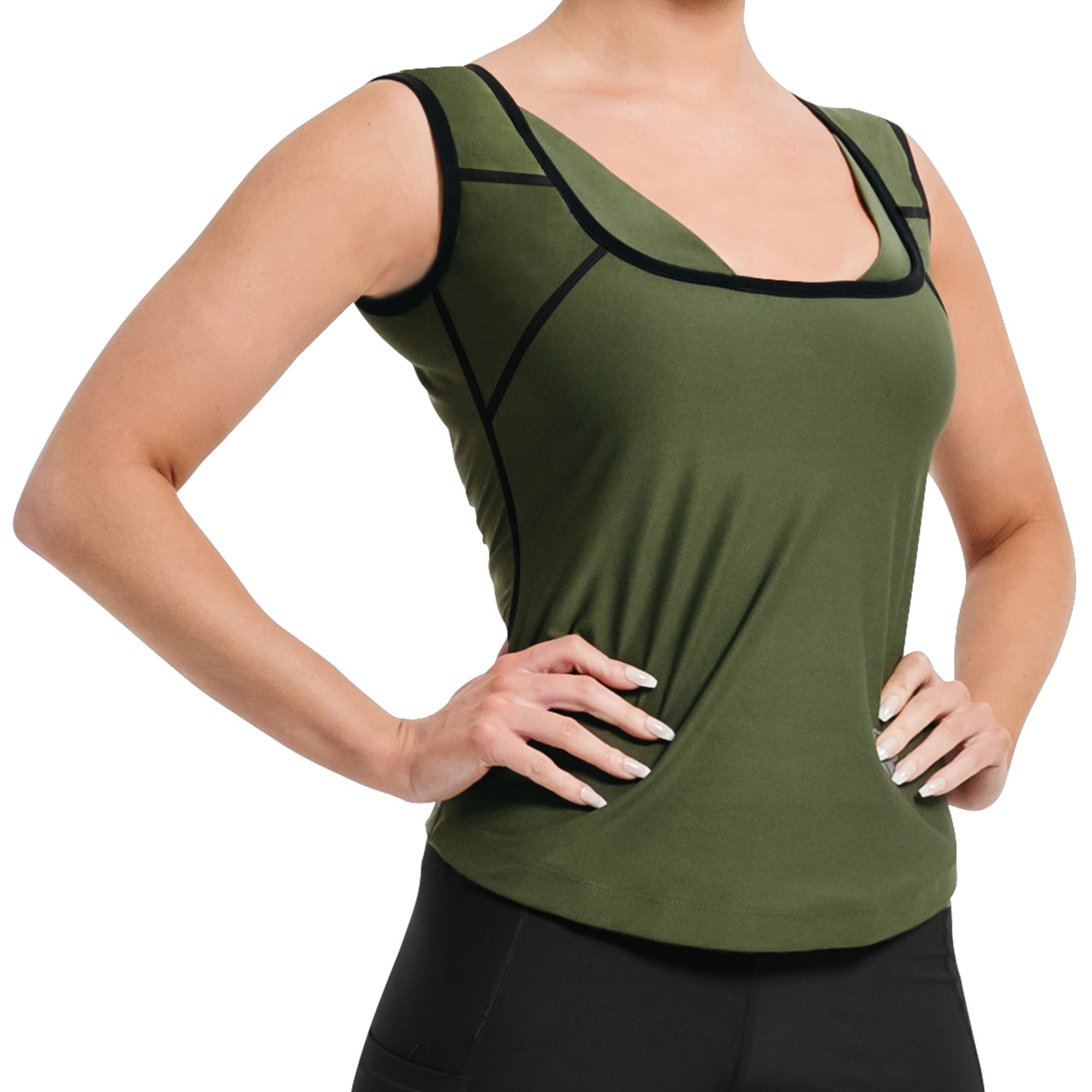 RDX Kompressionsshirt RDX Damen-Saunaweste, wärmespeichernder Schweiß-Taillentrainer