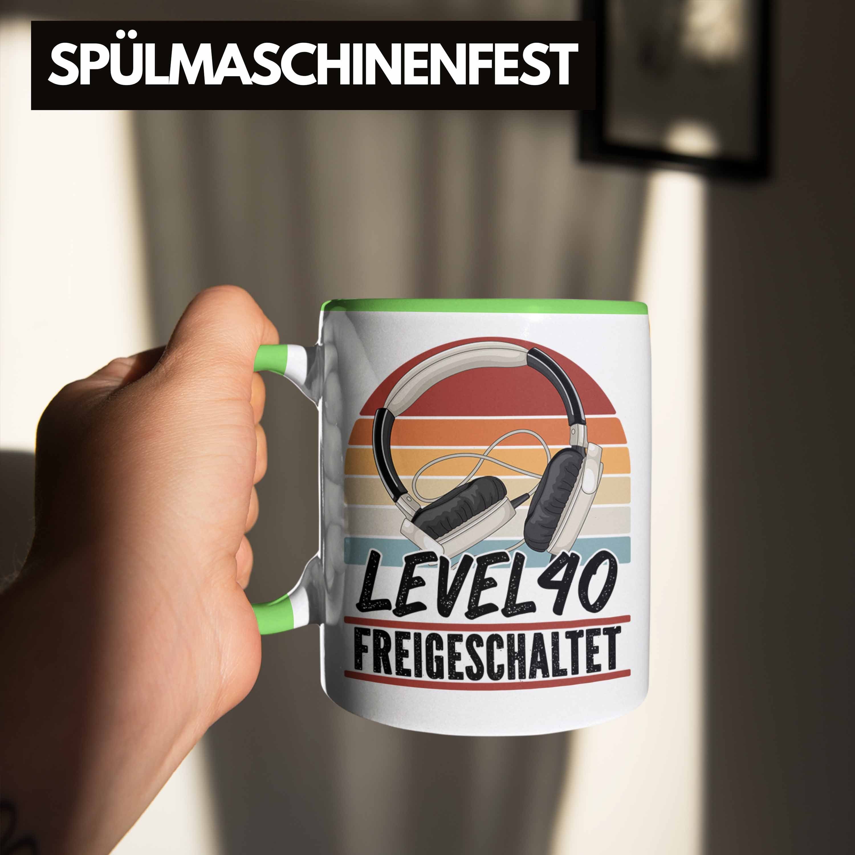 Geburts Trendation Geburtstag Kaffee-Becher Tasse Männer Geschenk 40er 40. Grün Gamer Gaming