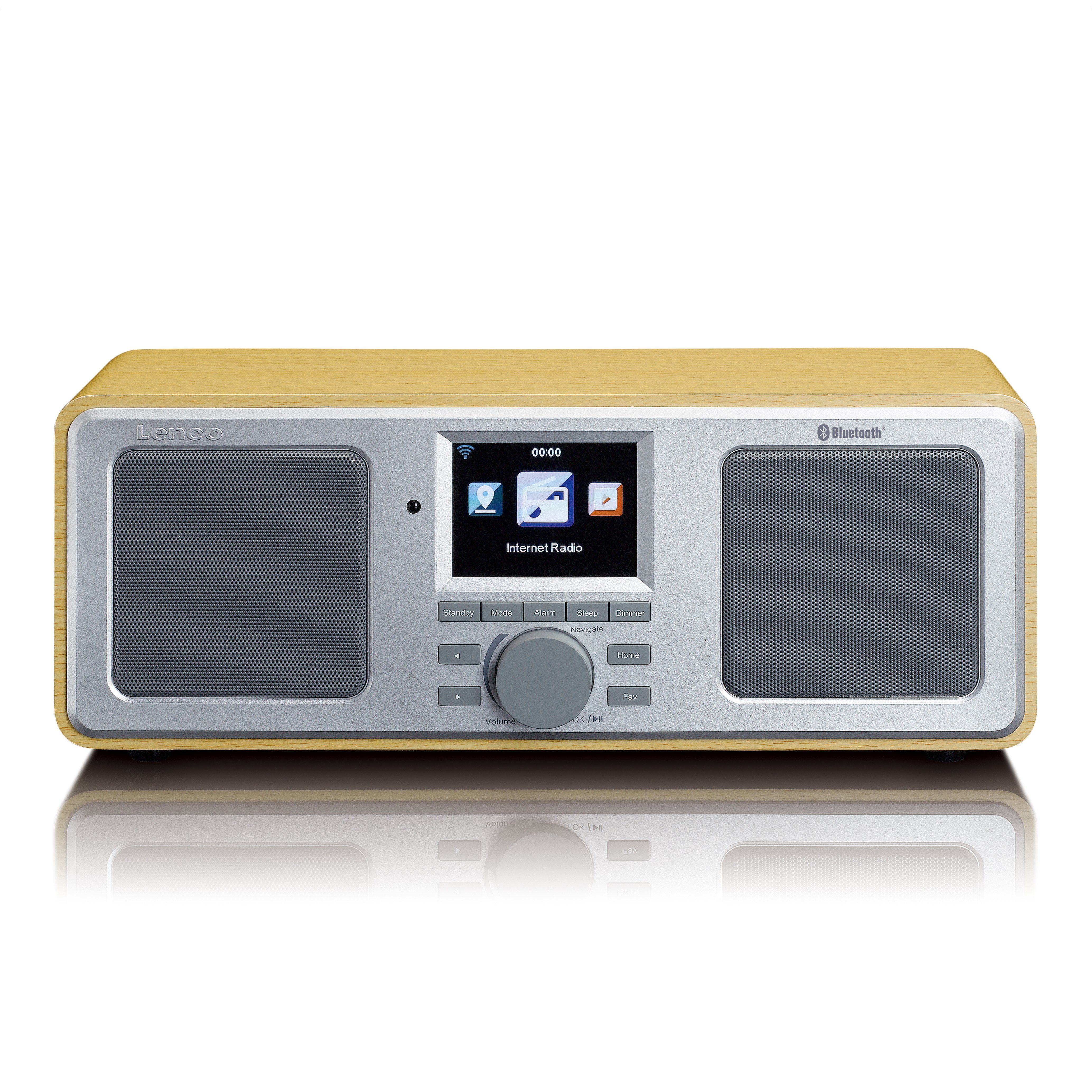 Lenco DIR-150WD Internet-Radio (FM,Internet, 16 W, Internetradio mit Bluetooth & USB in Holz -Design inkl. Fernbedienung)