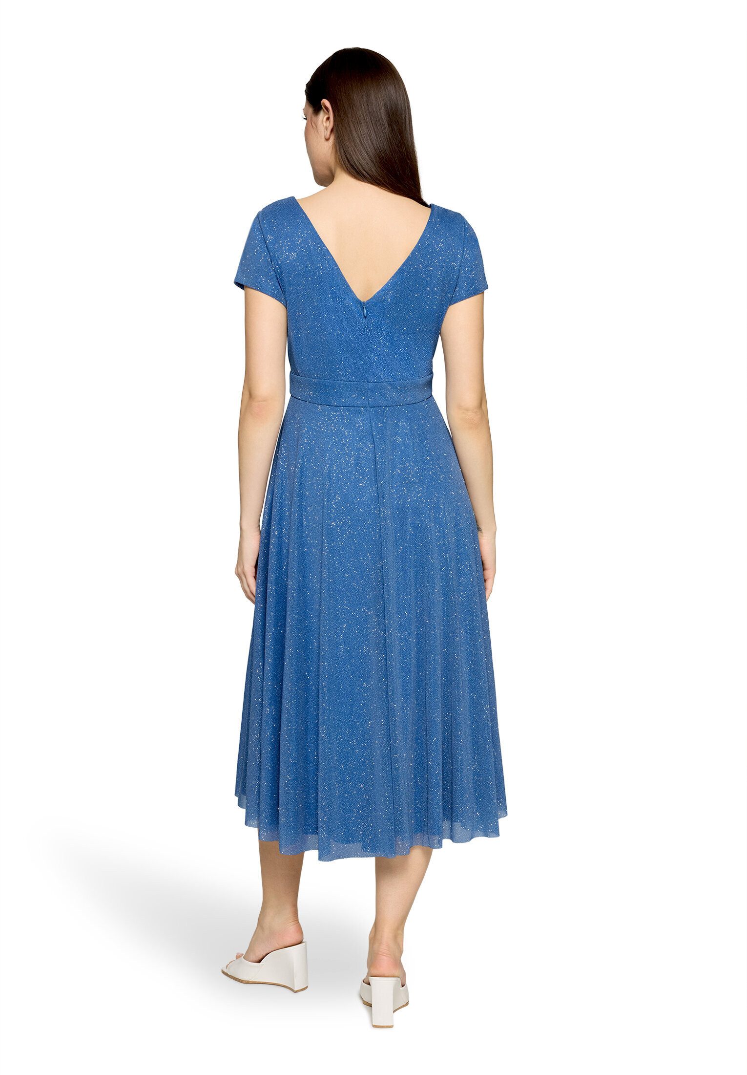 Vera Mont Cocktailkleid Damen im Glitzer-Look Stoff