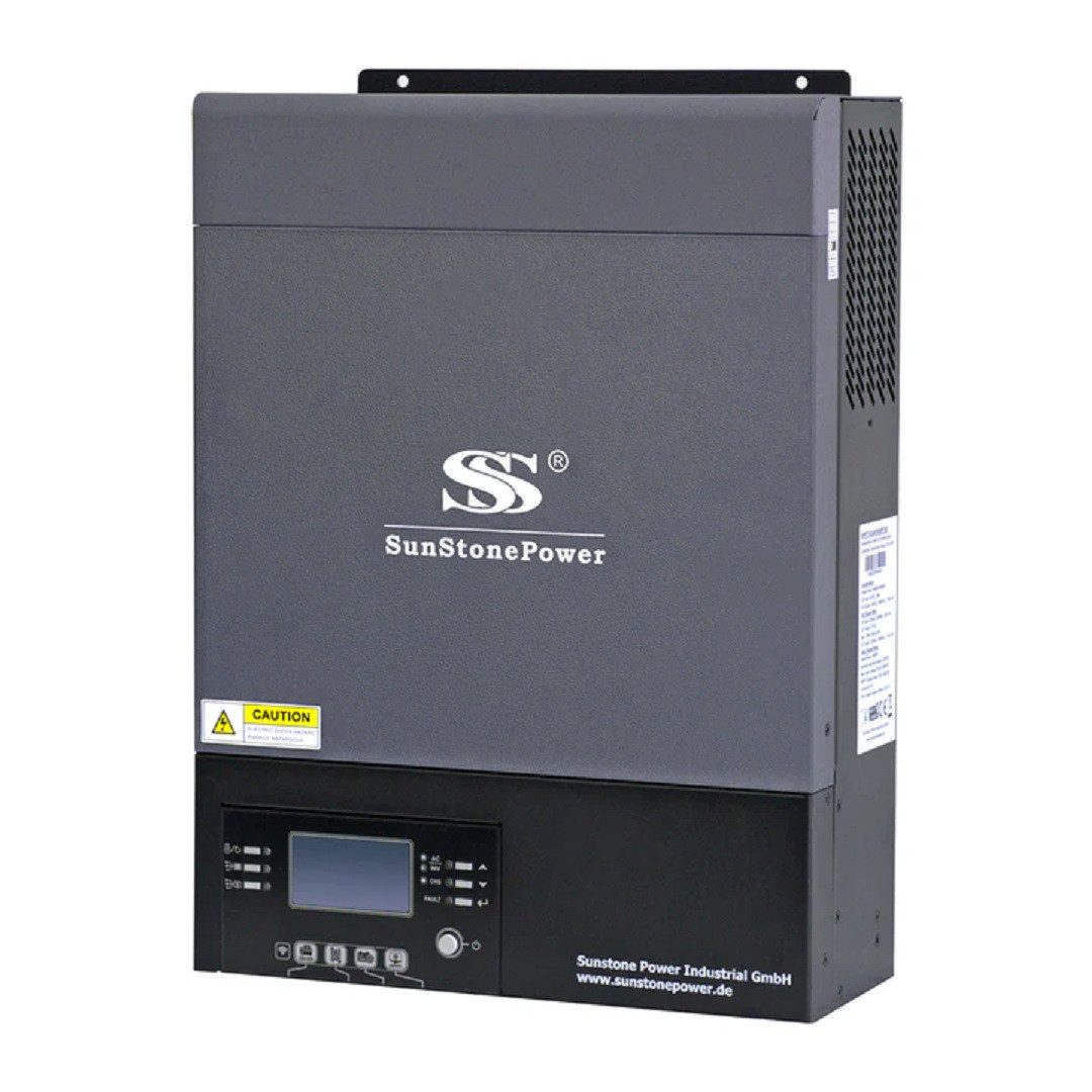Sunstone Power Wechselrichter 4KW MPPT Hybrid All-In-One Inverter 24V Solar Wechselrichter mit WLAN, (Sunstone Power Off-Grid Wechselrichter 1 Stk), Reine Sinuswelle, mit Monitoring-App, keine Einspeisung