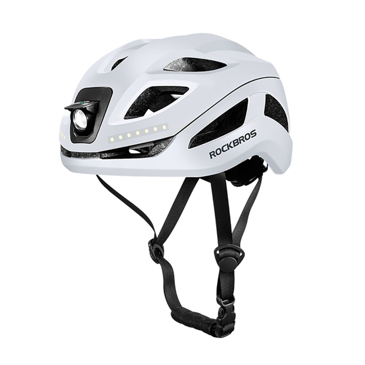 ROCKBROS Fahrradhelm ZK-077, Helm mit integrierter Rundum LED Beleuchtung
