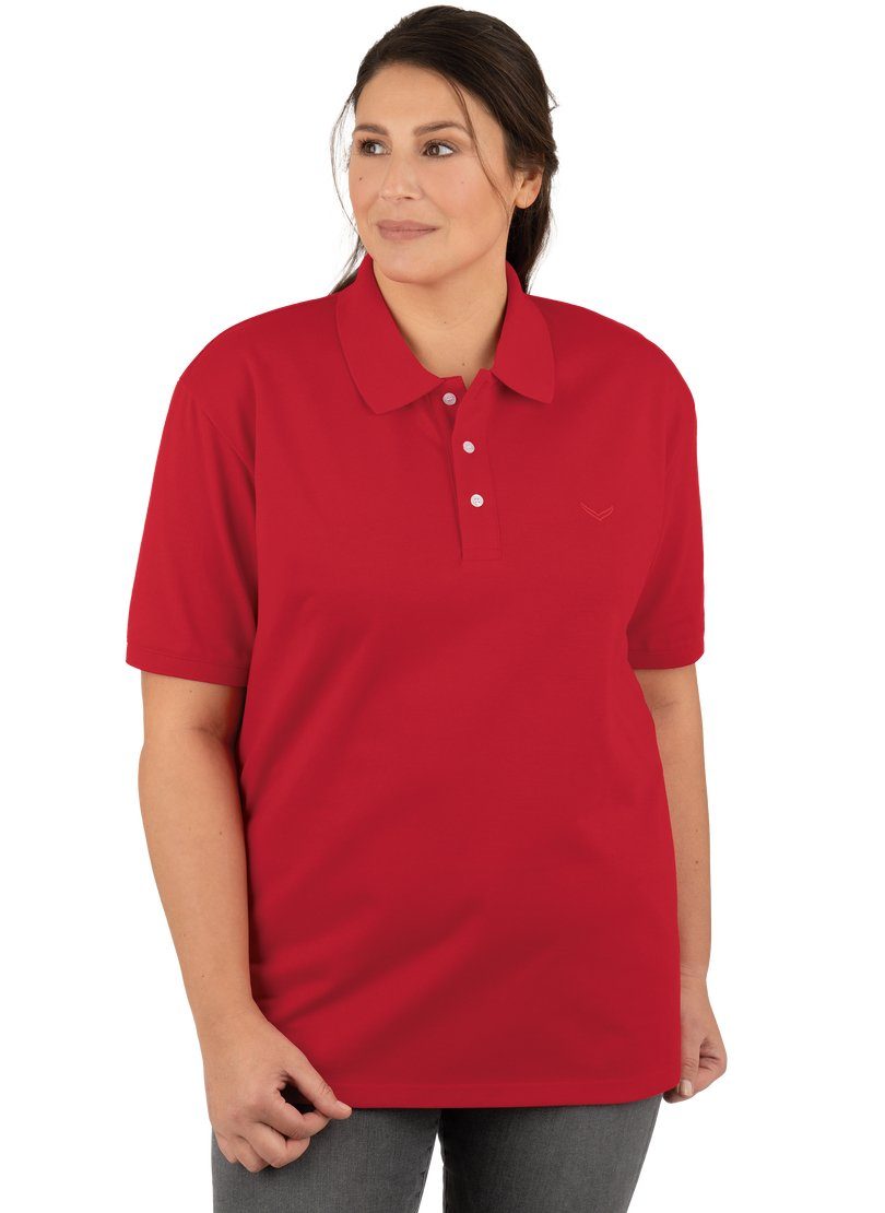 Trigema Poloshirt kirsch Poloshirt TRIGEMA in Piqué-Qualität