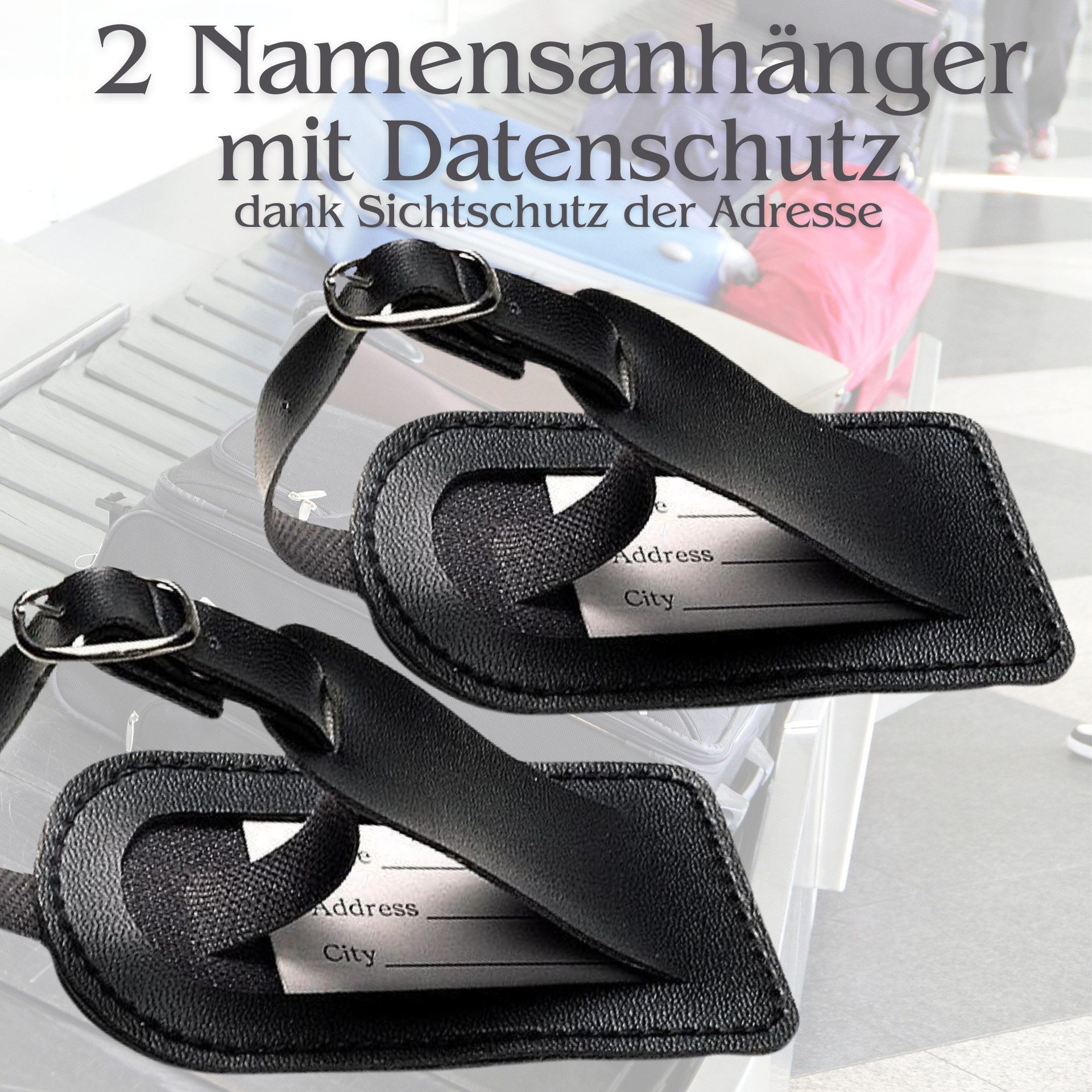 travelite Gepäckanhänger 2 Namensschilder, Kofferanhänger Adressanhänger