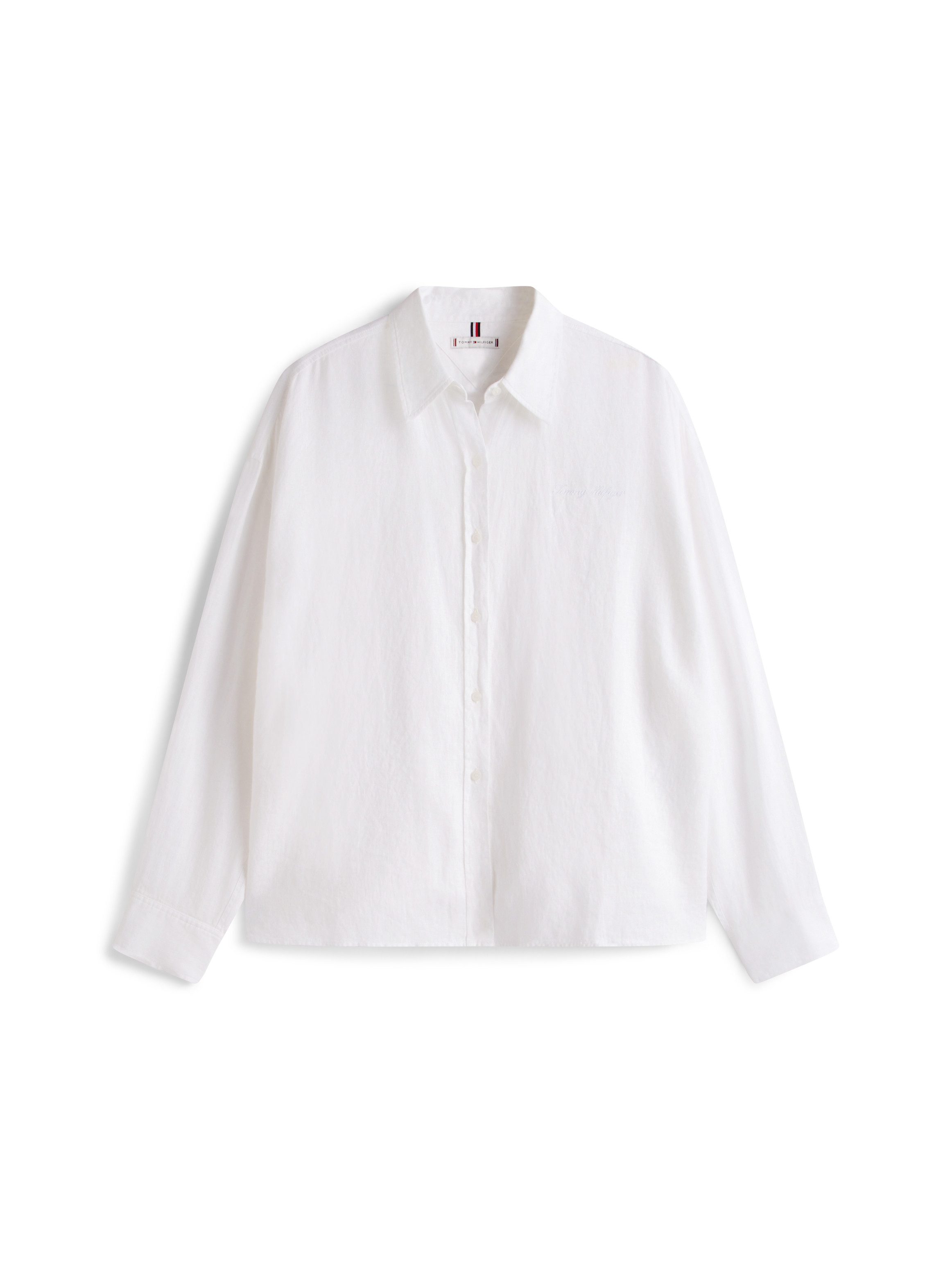 Langarmbluse CRV ESS LINEN ROUND HEM SHIRT