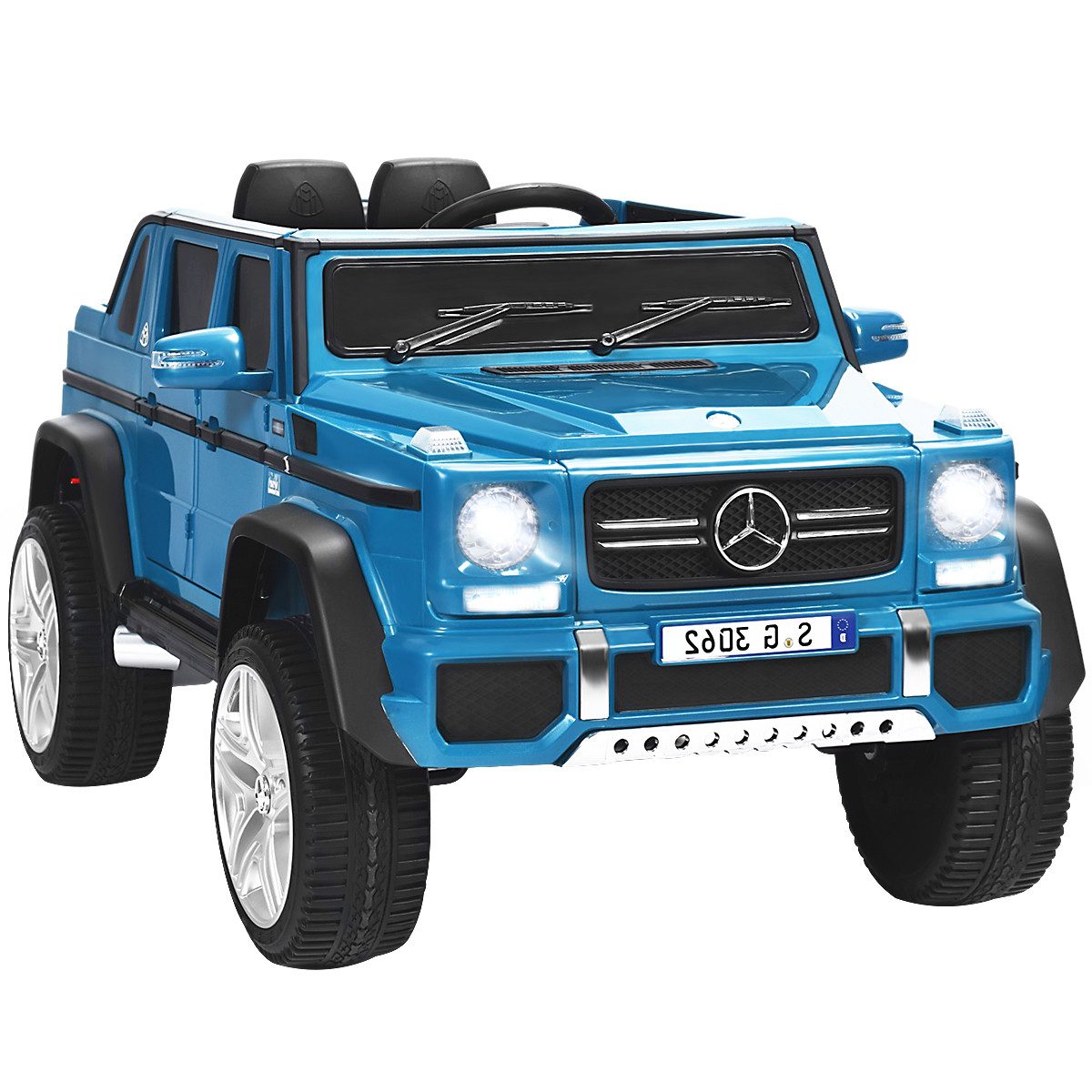KOMFOTTEU Elektro-Kinderauto Mercedes-Benz, 2,5-5,5km/h, USB, MP3, LED-Lich günstig online kaufen